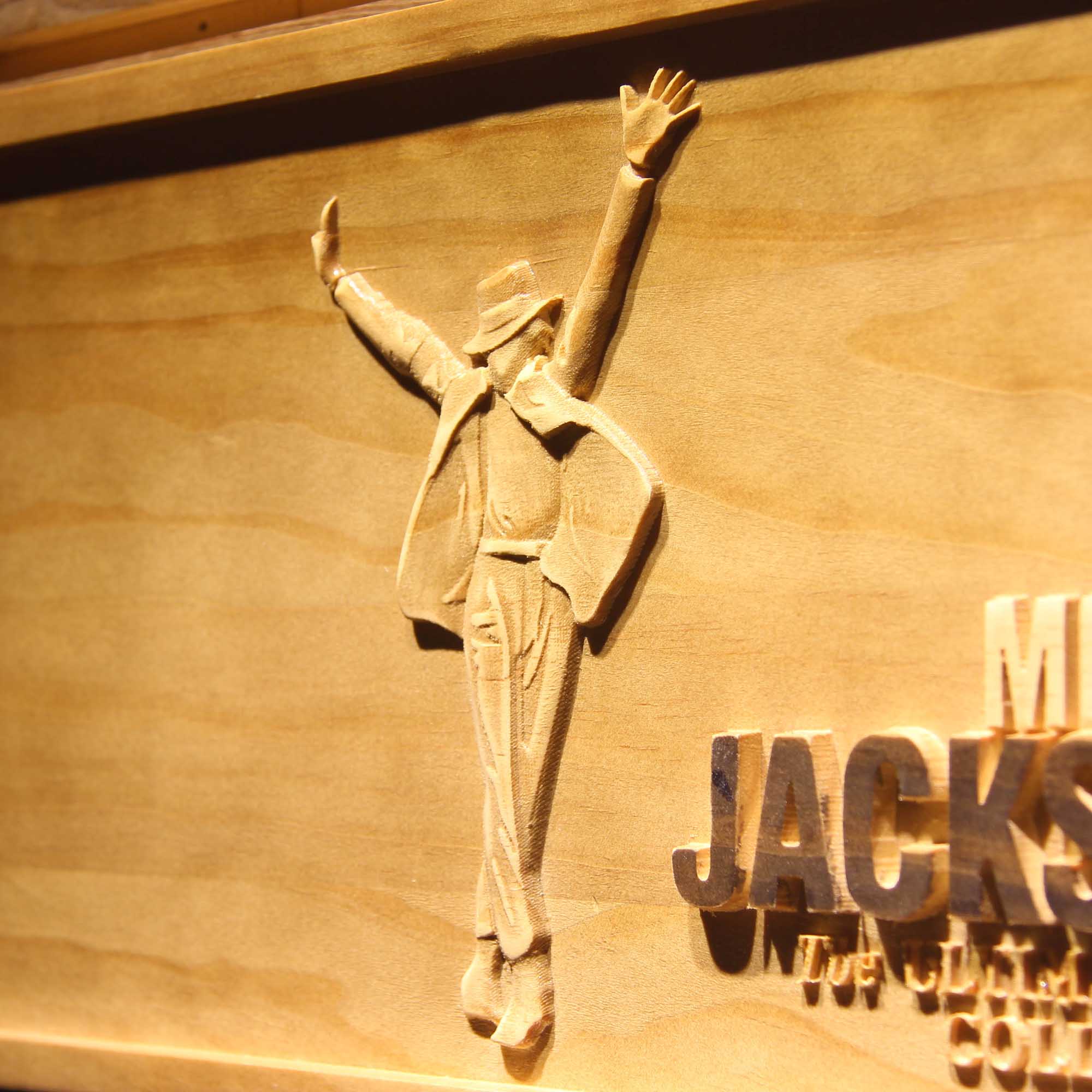 Michael Jackson Ultimate Collection 3D Wooden Engrave Sign