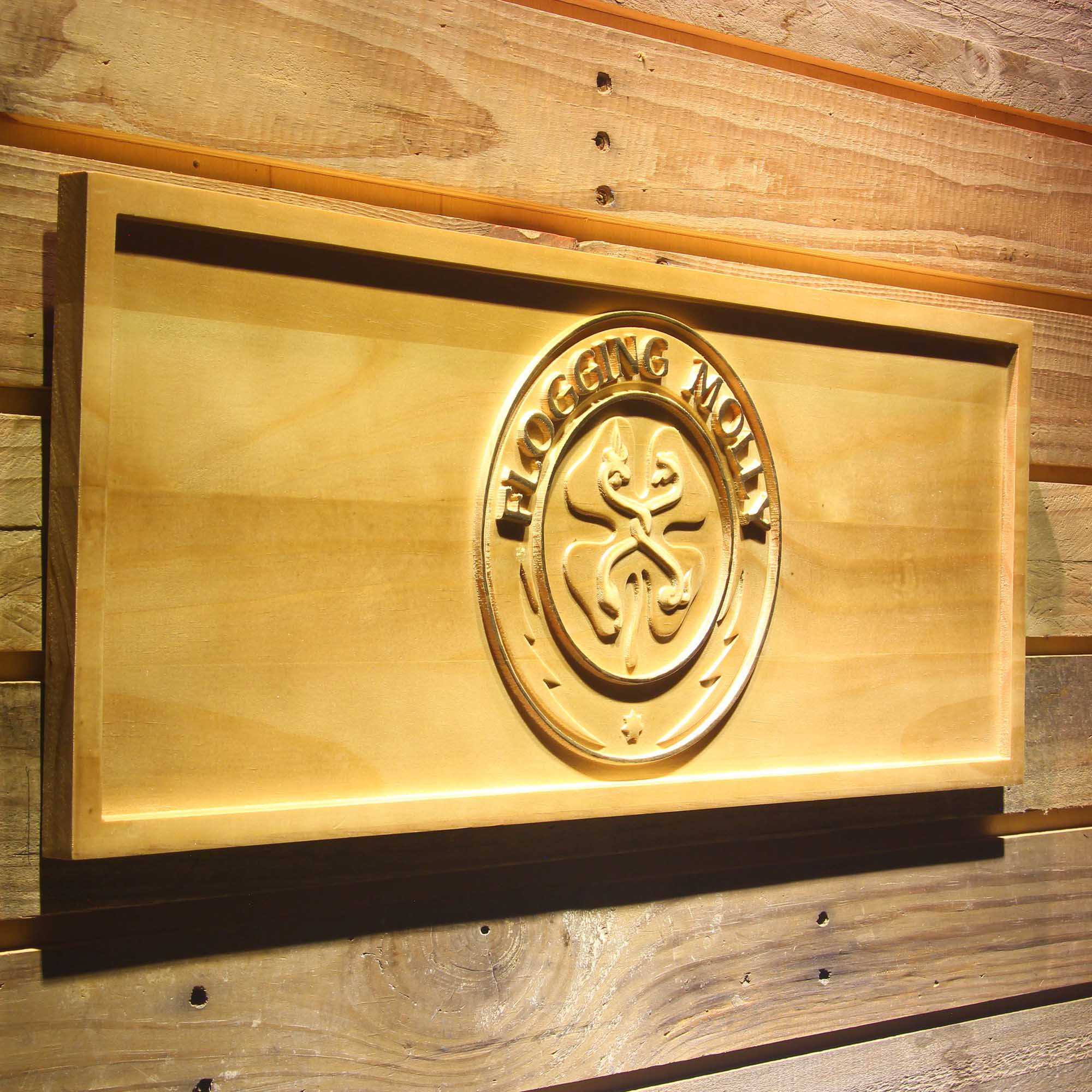 Flogging Molly Band 3D Wooden Engrave Sign