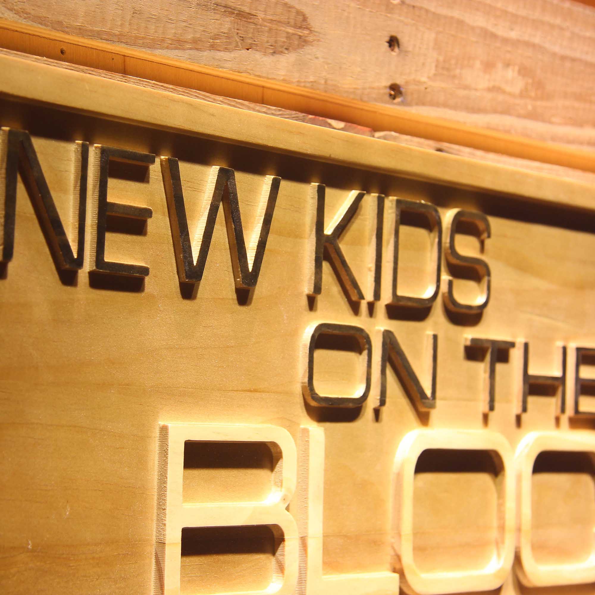 NKOTB New Kids On The Block 3D Wooden Engrave Sign