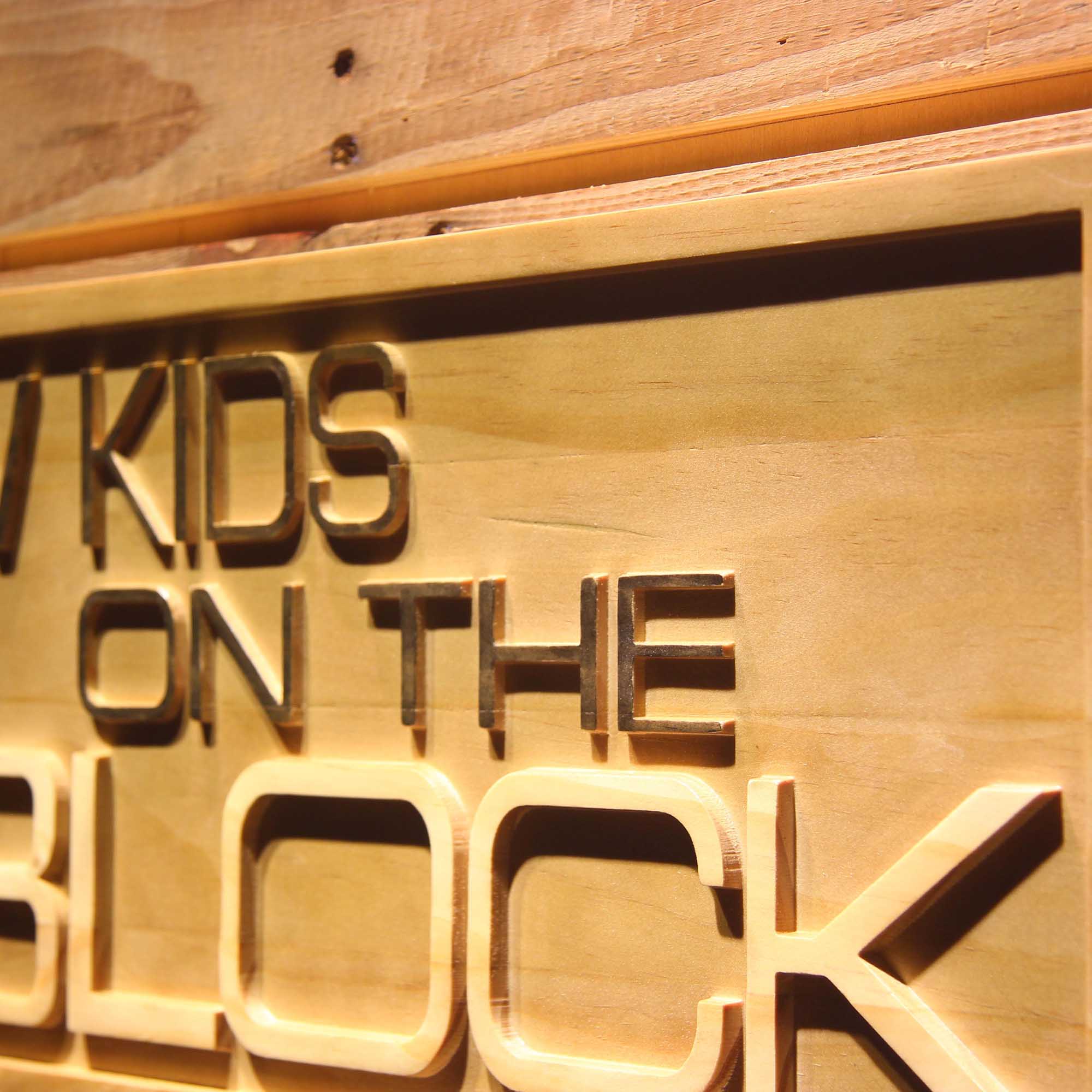 NKOTB New Kids On The Block 3D Wooden Engrave Sign