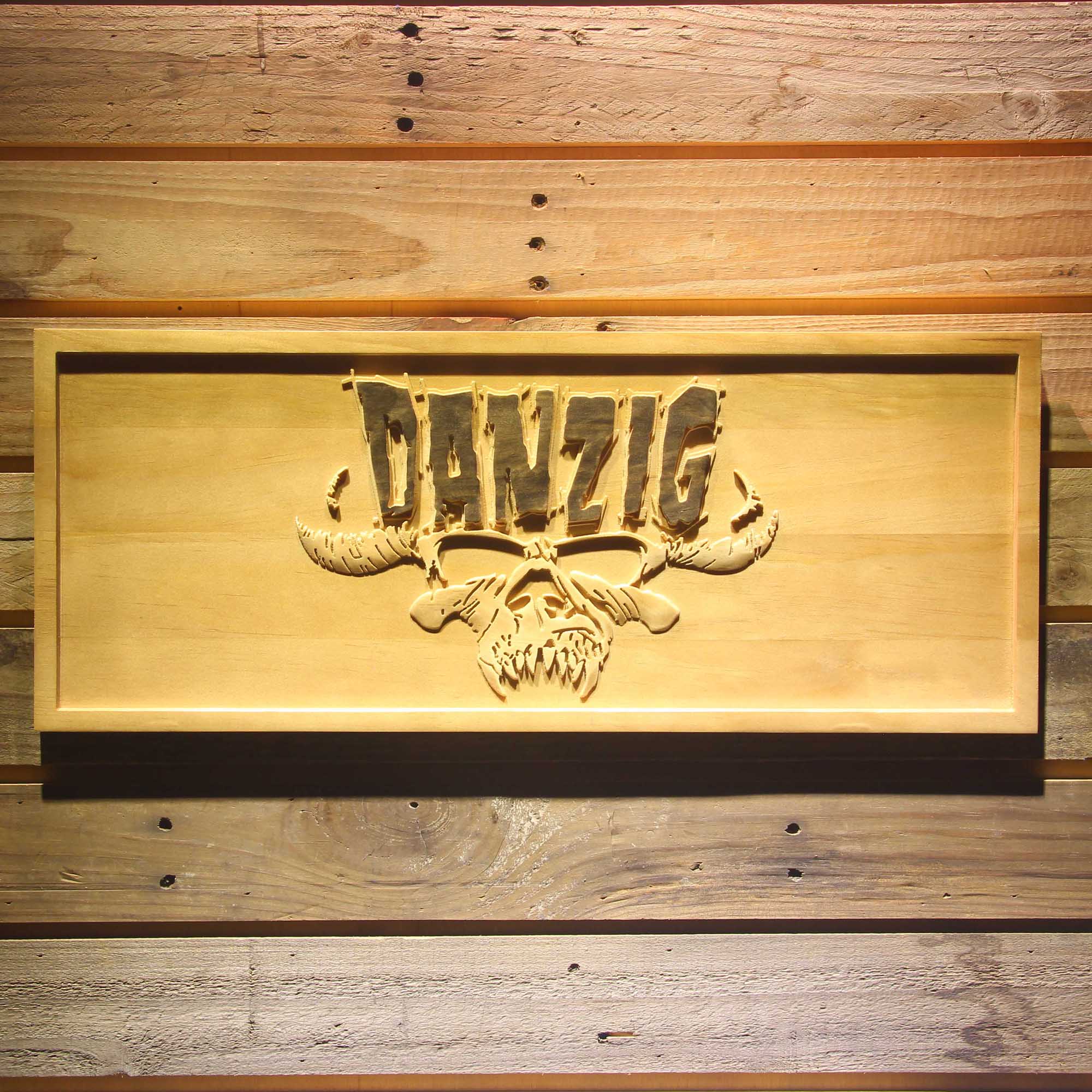 Danzig Band 3D Wooden Engrave Sign