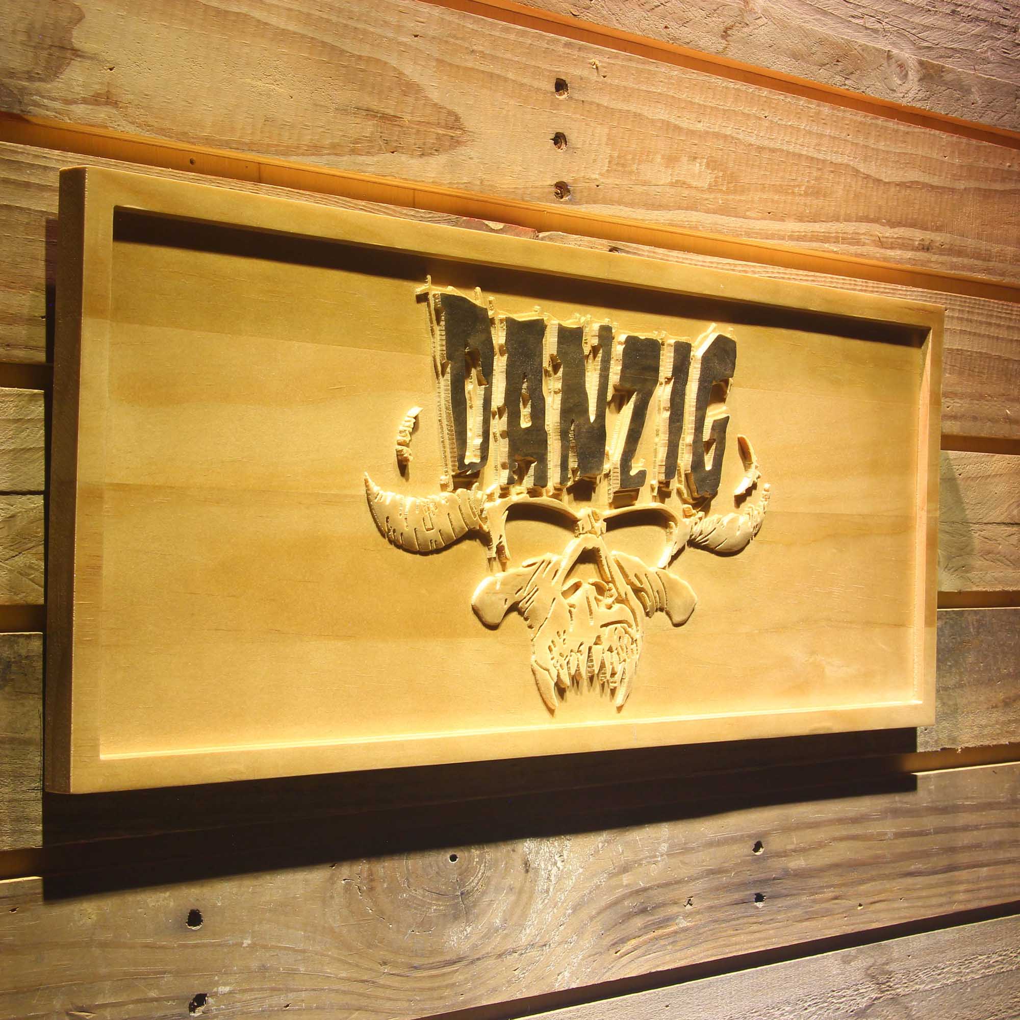 Danzig Band 3D Wooden Engrave Sign