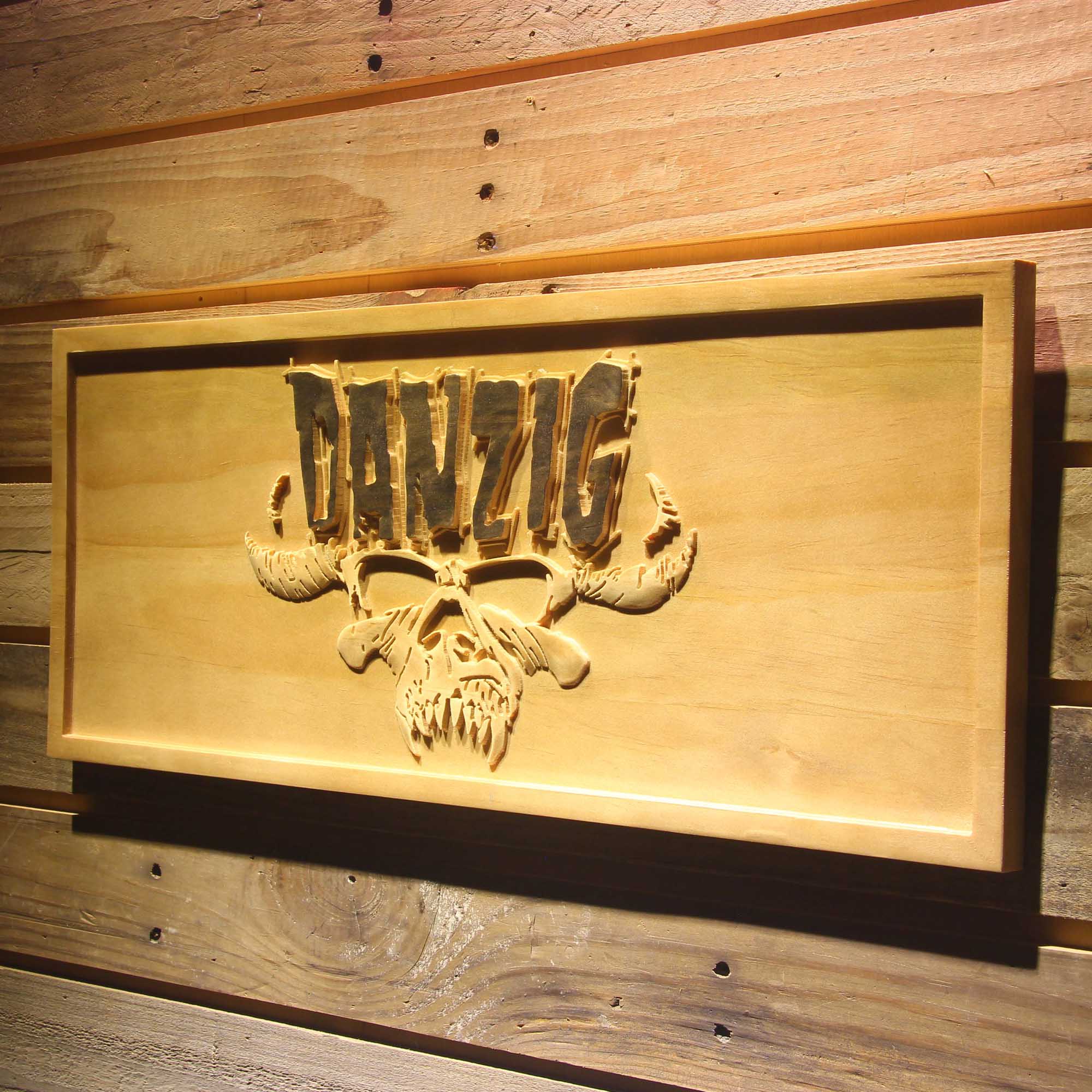 Danzig Band 3D Wooden Engrave Sign