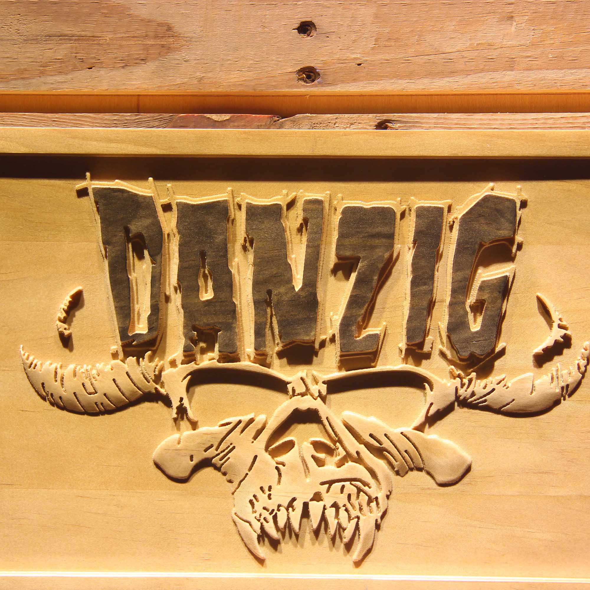 Danzig Band 3D Wooden Engrave Sign