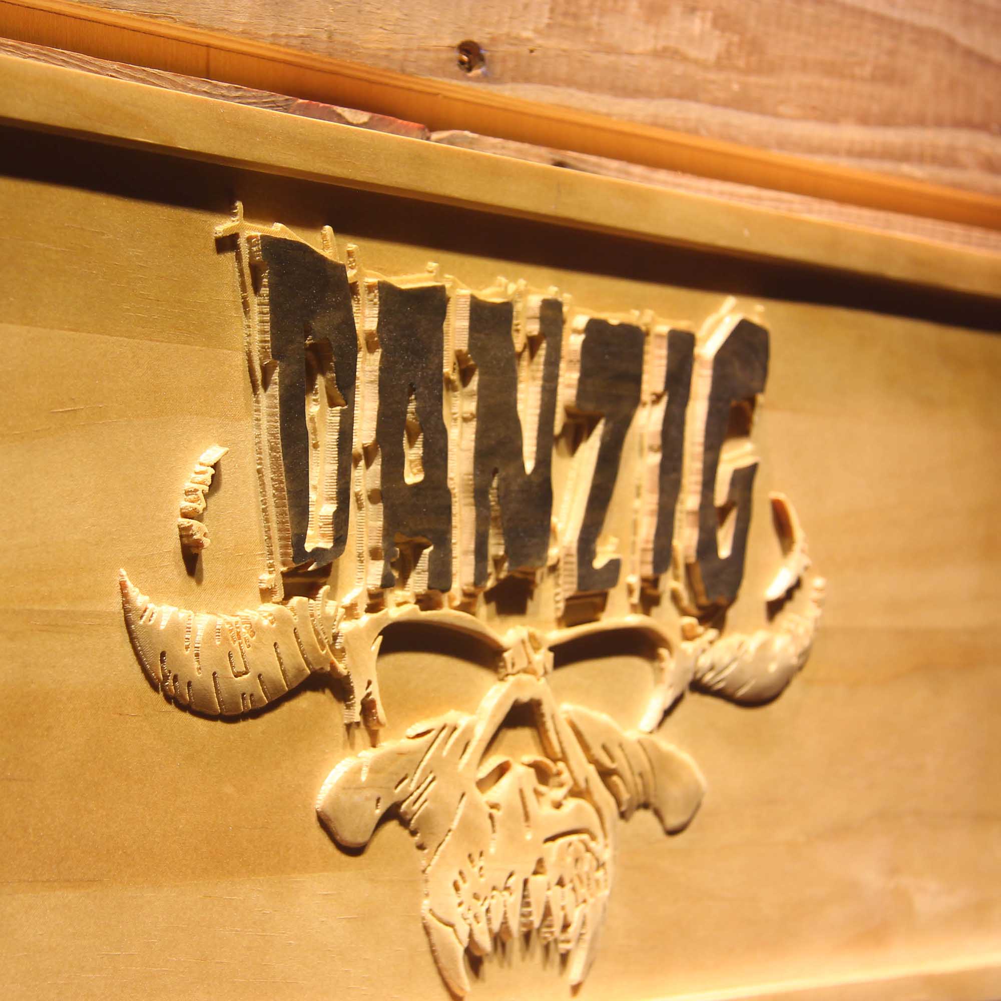 Danzig Band 3D Wooden Engrave Sign