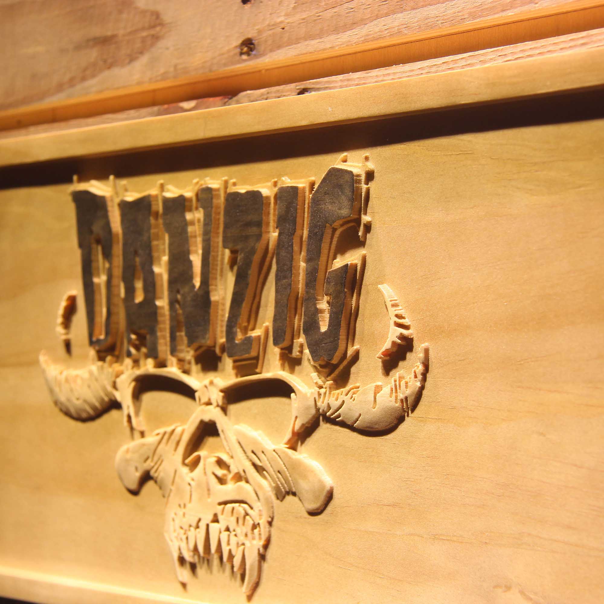 Danzig Band 3D Wooden Engrave Sign