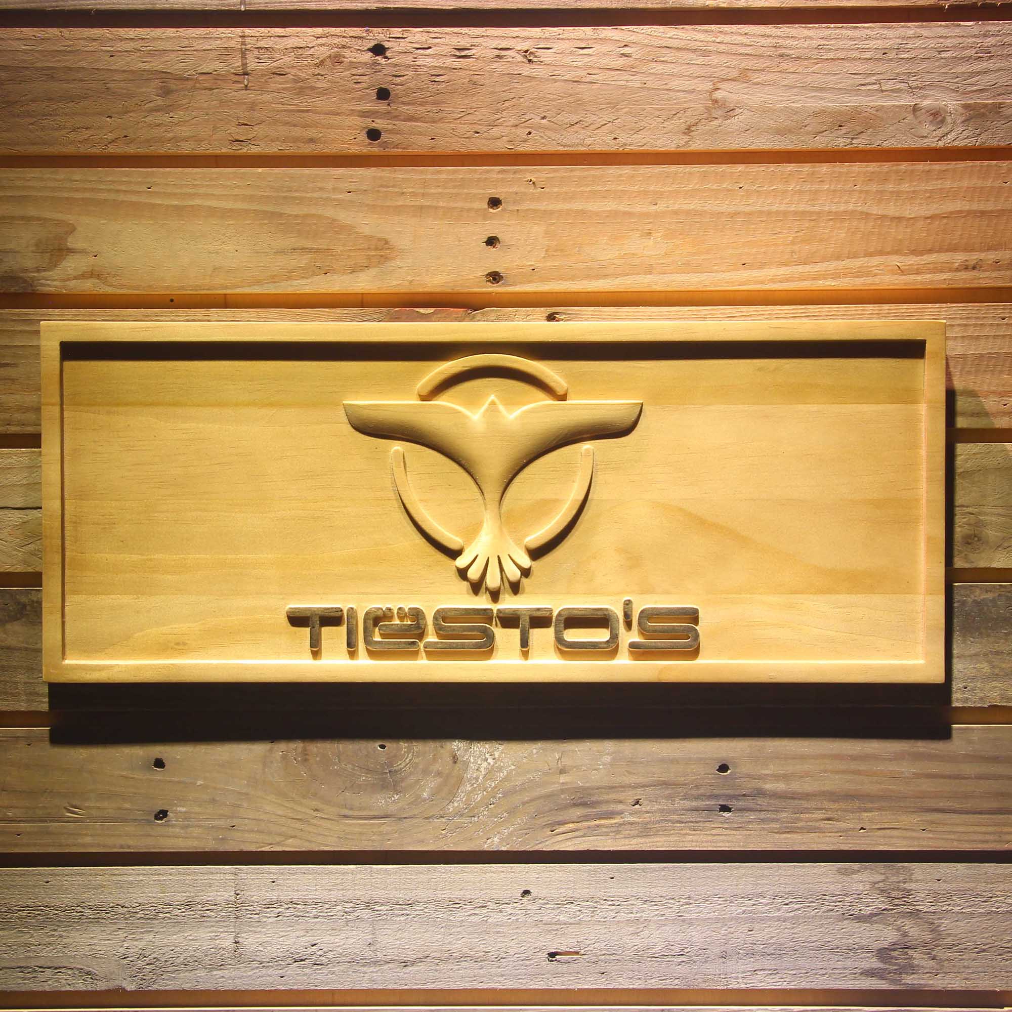 Tiesto DJ 3D Wooden Engrave Sign