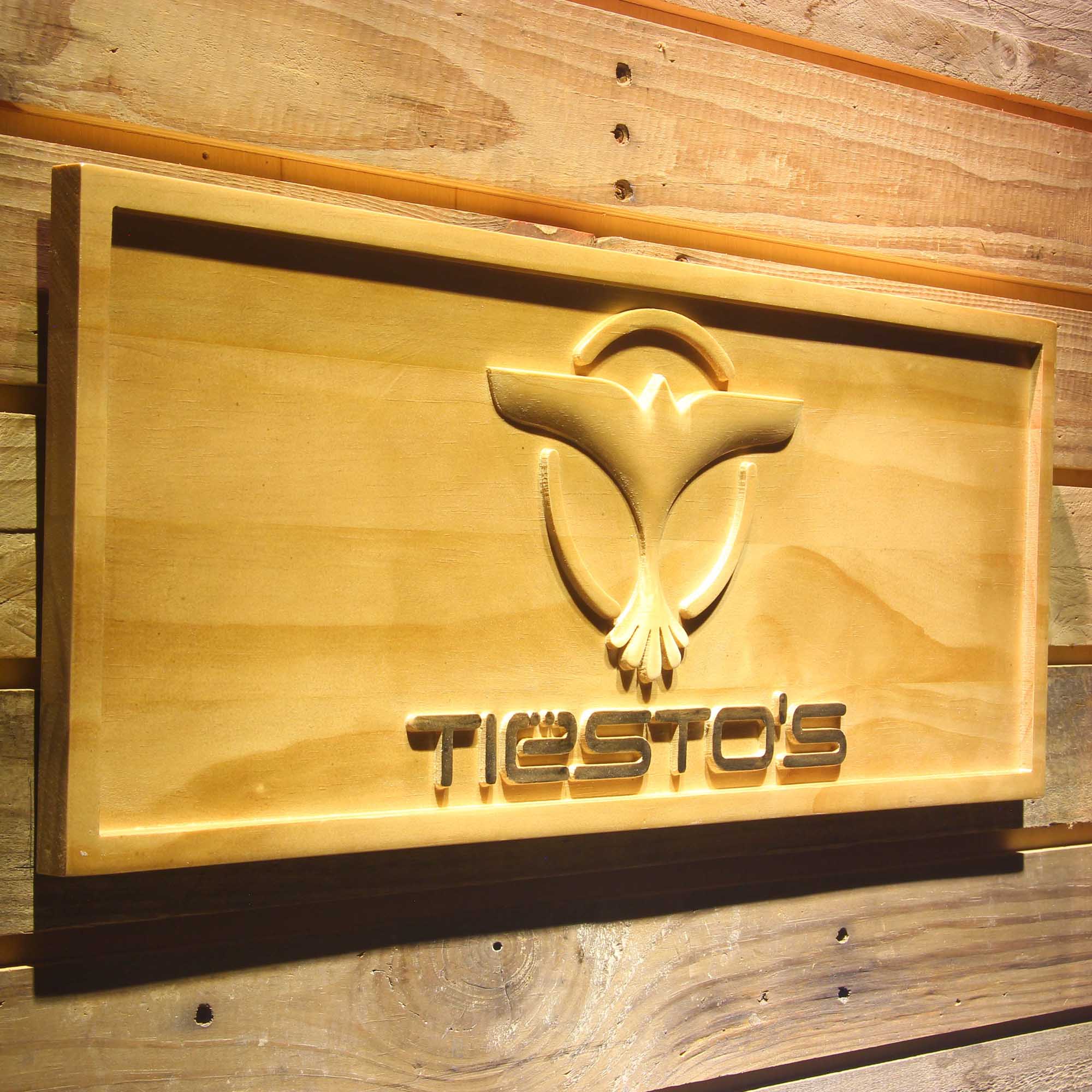 Tiesto DJ 3D Wooden Engrave Sign