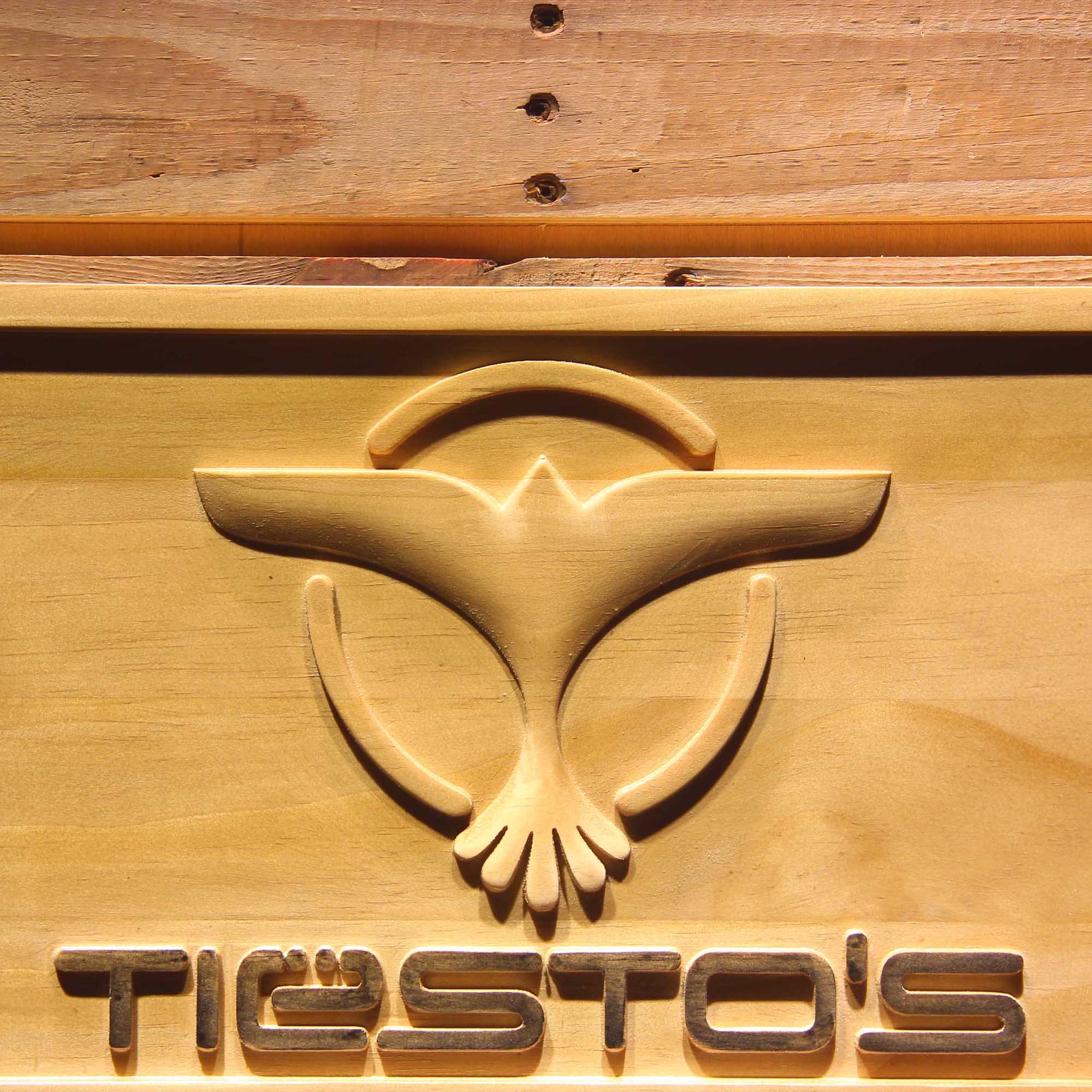 Tiesto DJ 3D Wooden Engrave Sign