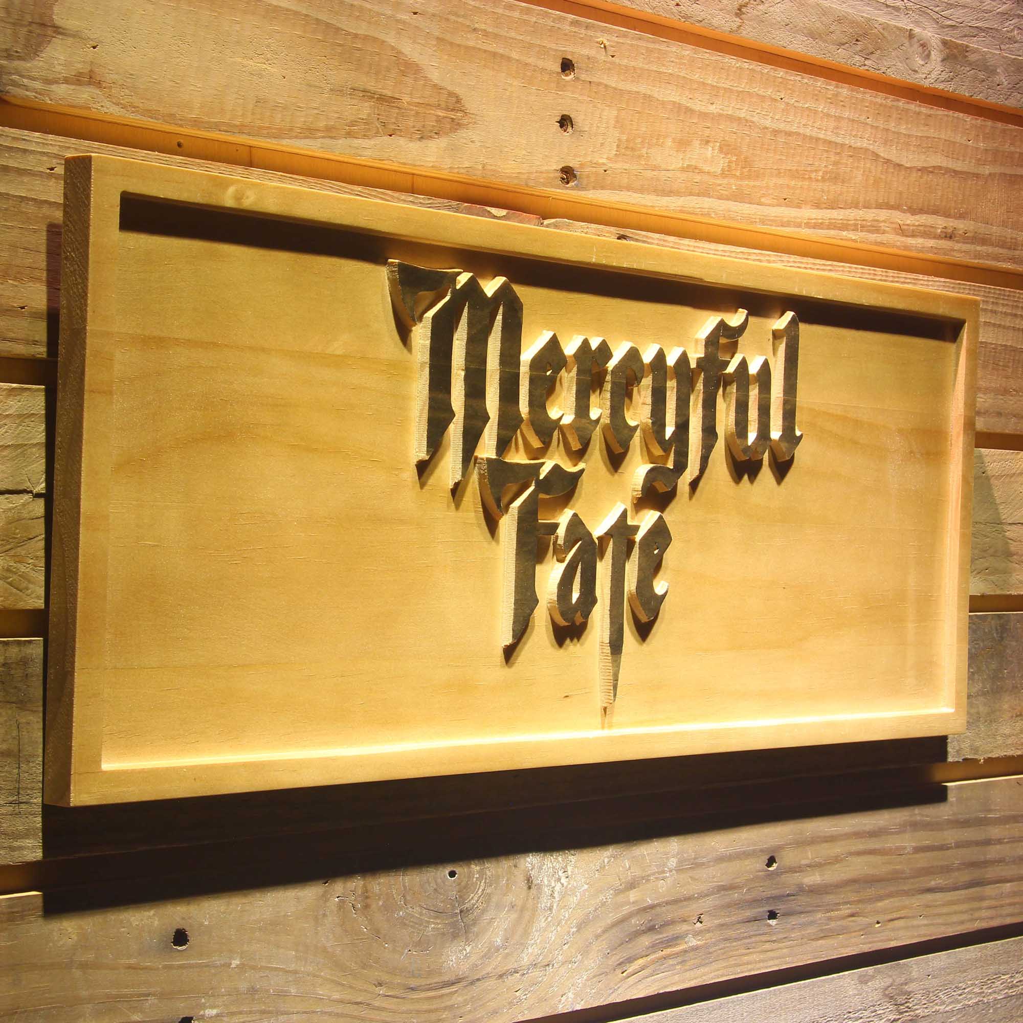 Mercyful Fate Band 3D Wooden Engrave Sign