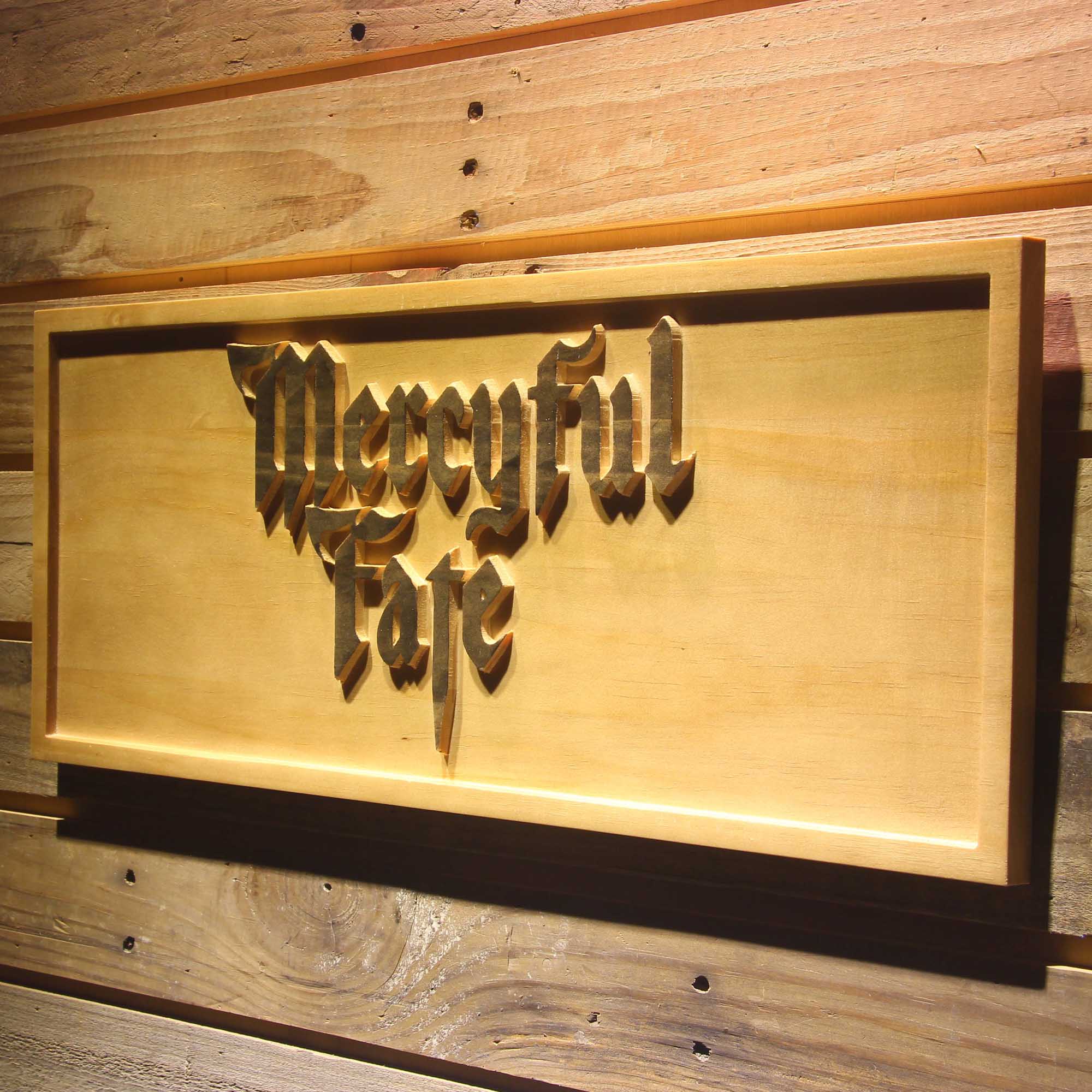 Mercyful Fate Band 3D Wooden Engrave Sign