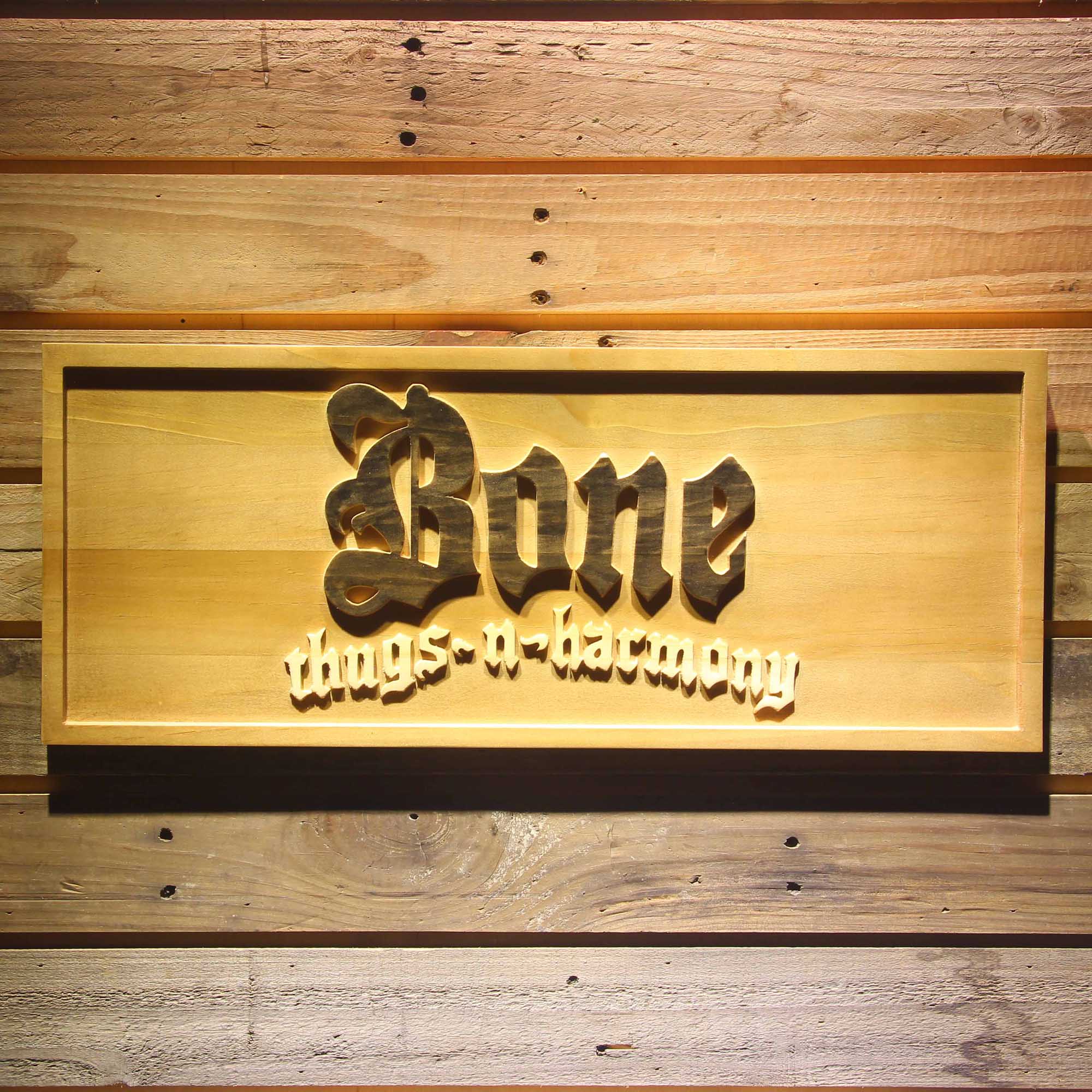 Bone Thugs-N-Harmony Band 3D Wooden Engrave Sign