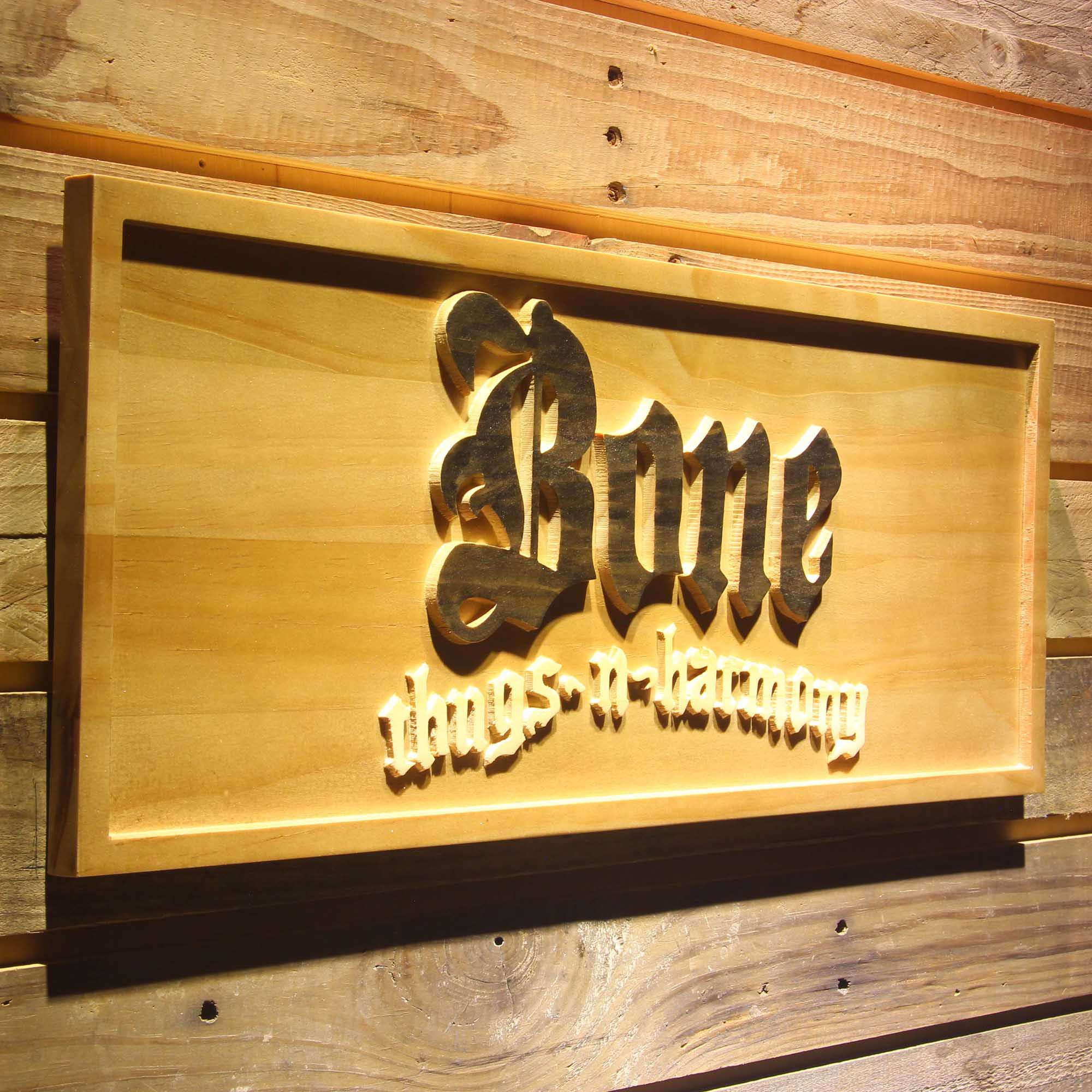 Bone Thugs-N-Harmony Band 3D Wooden Engrave Sign