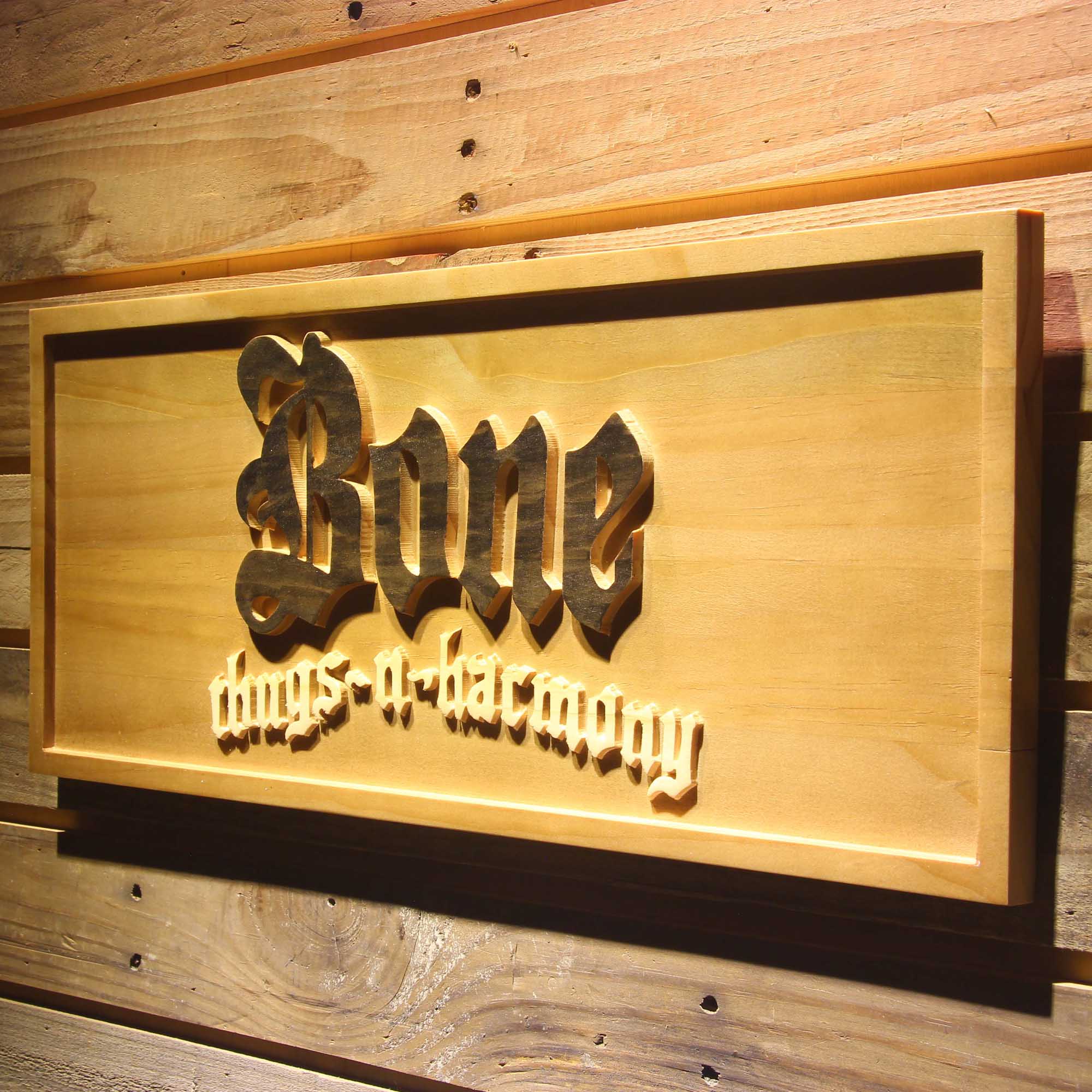 Bone Thugs-N-Harmony Band 3D Wooden Engrave Sign