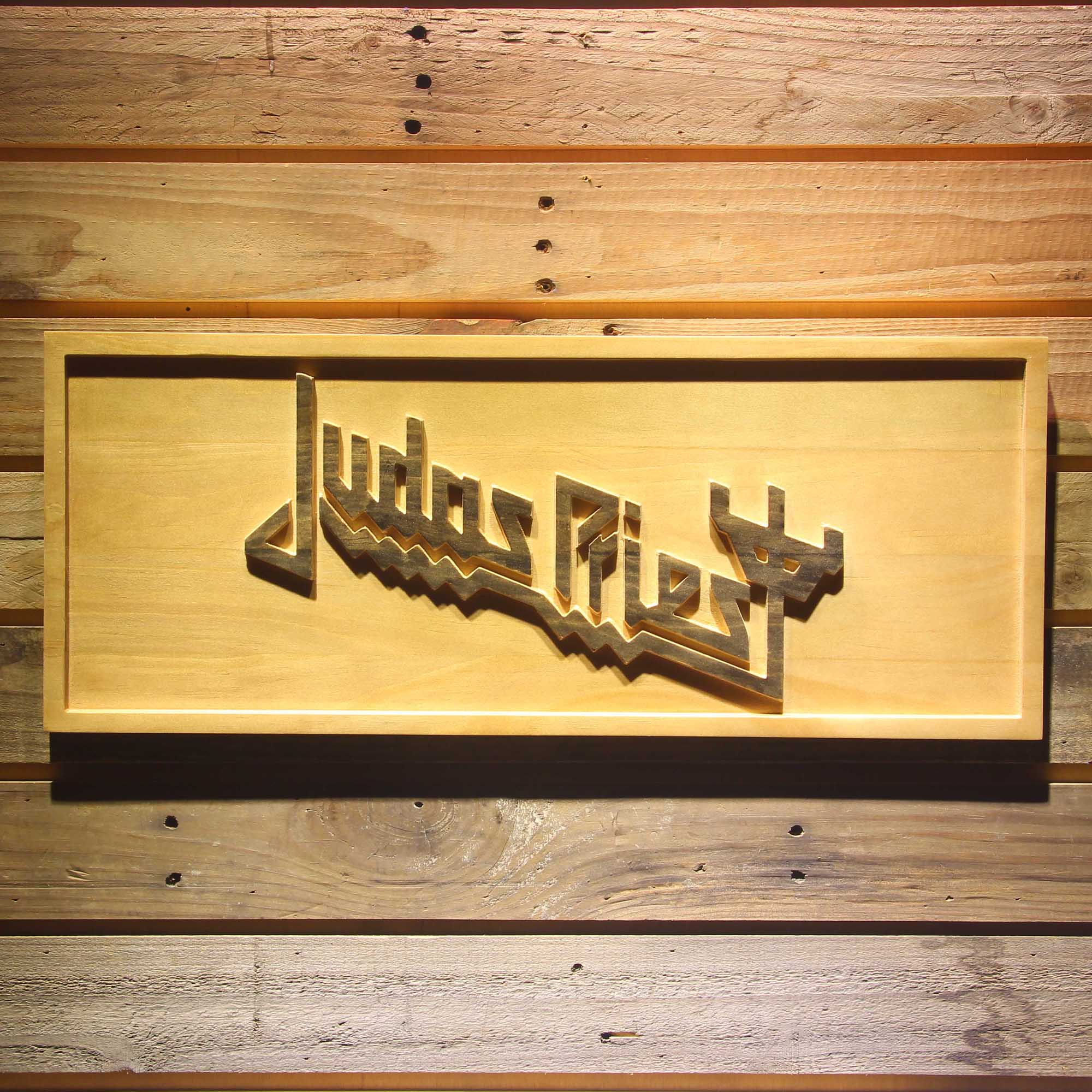 Judas Priest Music 3D Wooden Engrave Sign