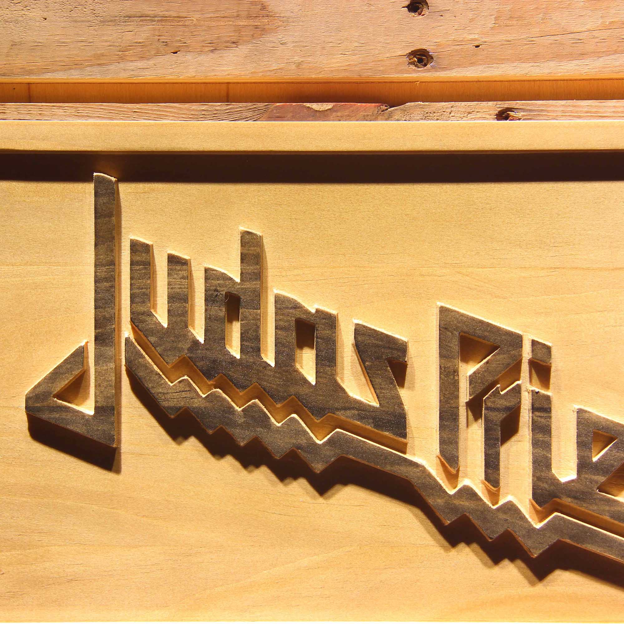 Judas Priest Music 3D Wooden Engrave Sign