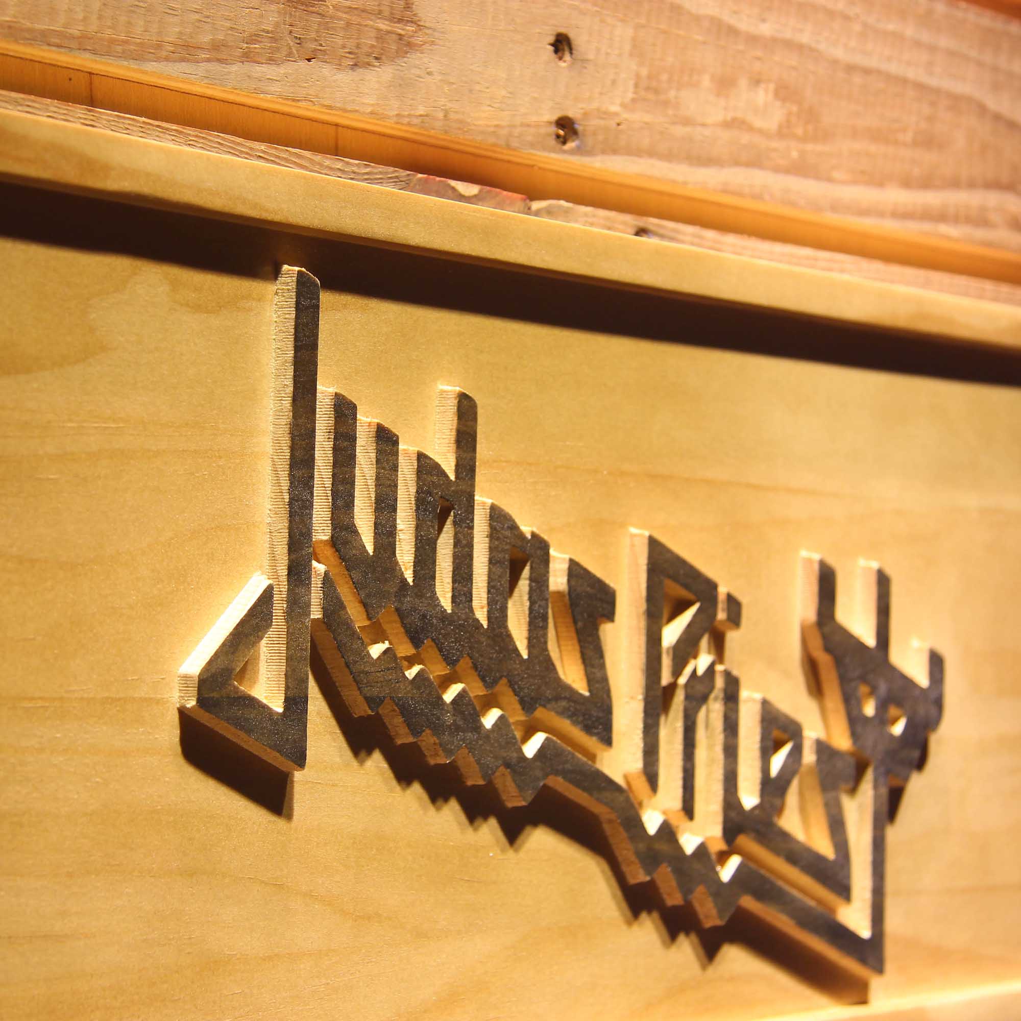 Judas Priest Music 3D Wooden Engrave Sign