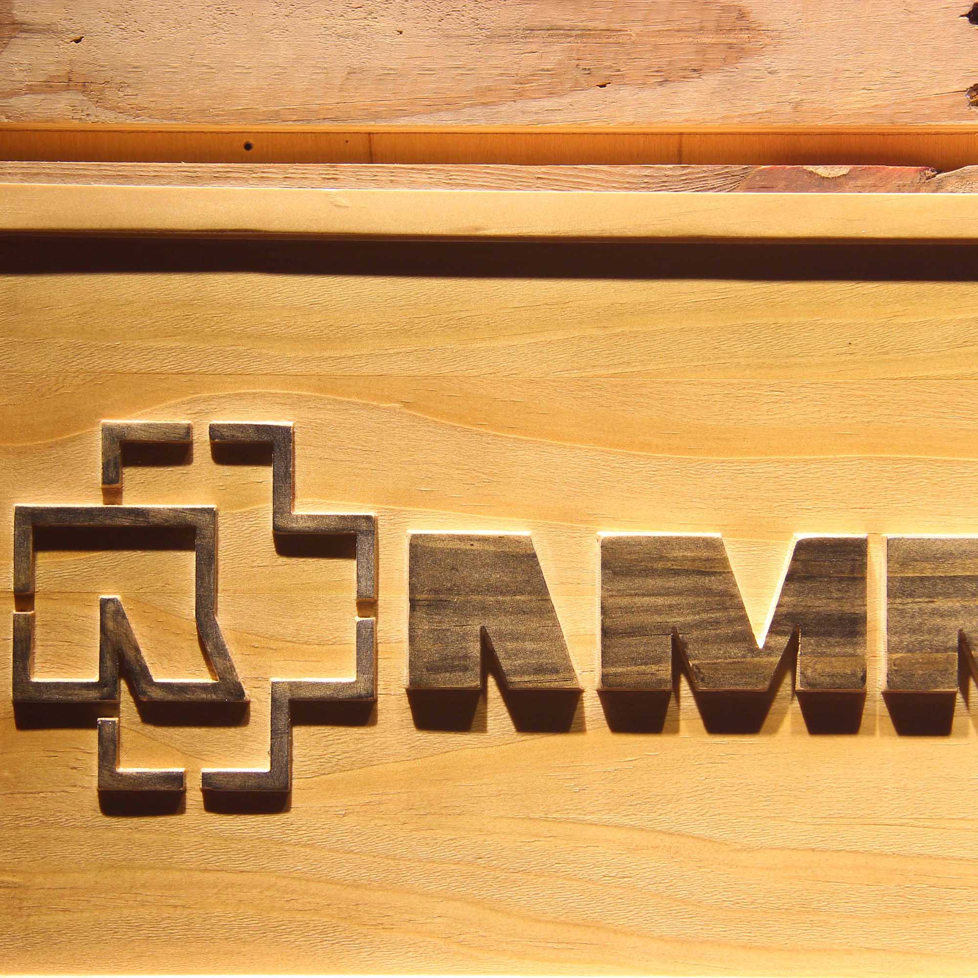 Rammstein Band 3D Wooden Engrave Sign