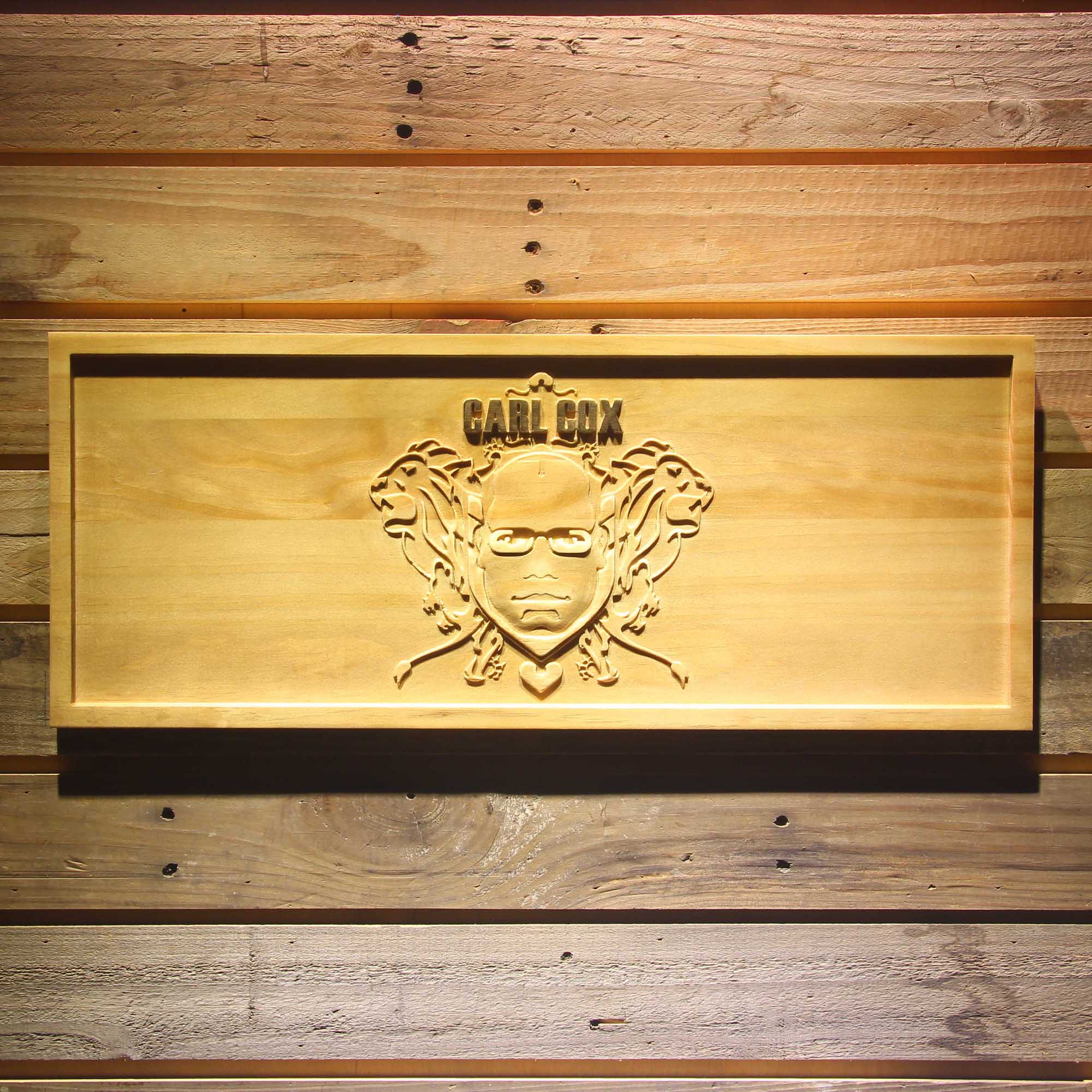 Carl Cox Music 3D Wooden Engrave Sign