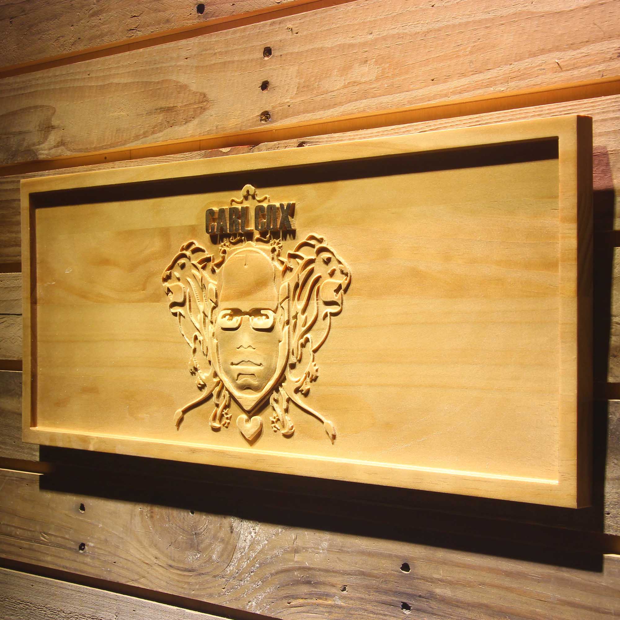 Carl Cox Music 3D Wooden Engrave Sign