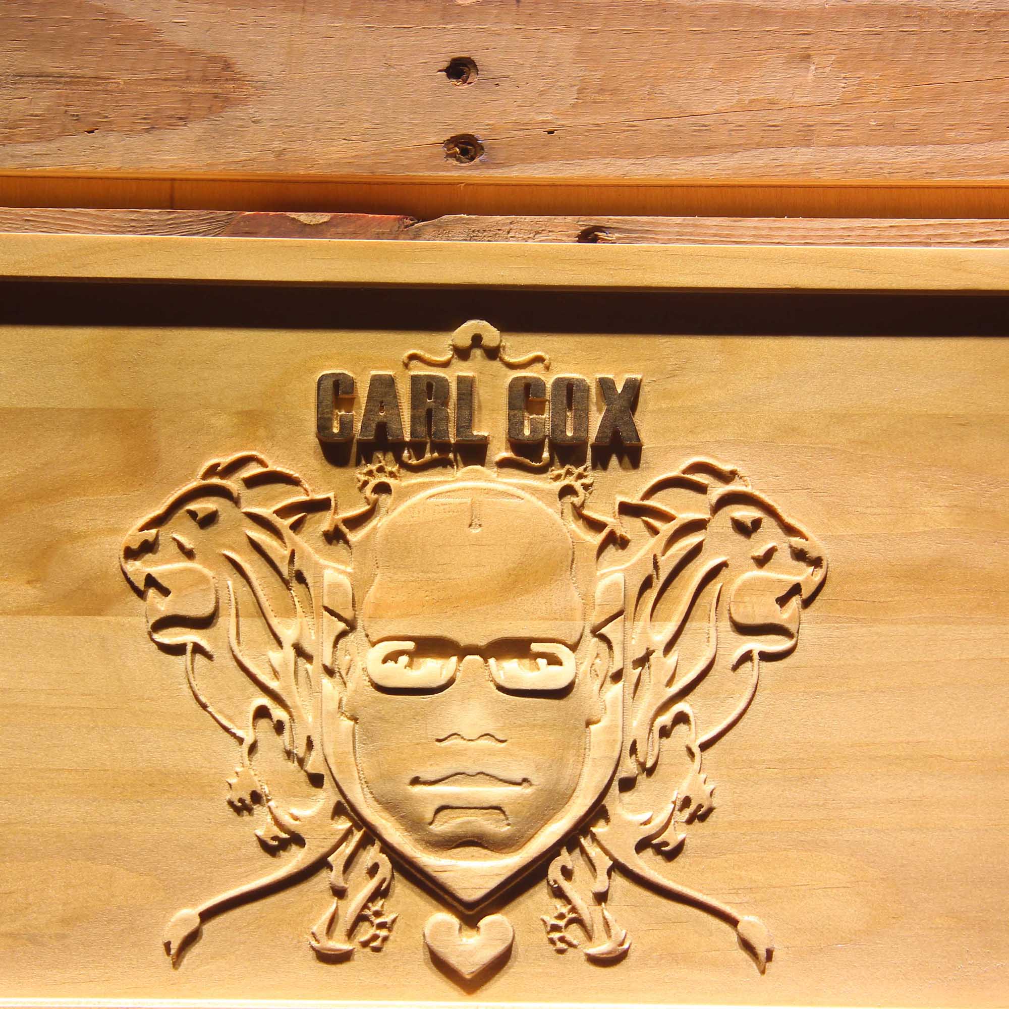 Carl Cox Music 3D Wooden Engrave Sign