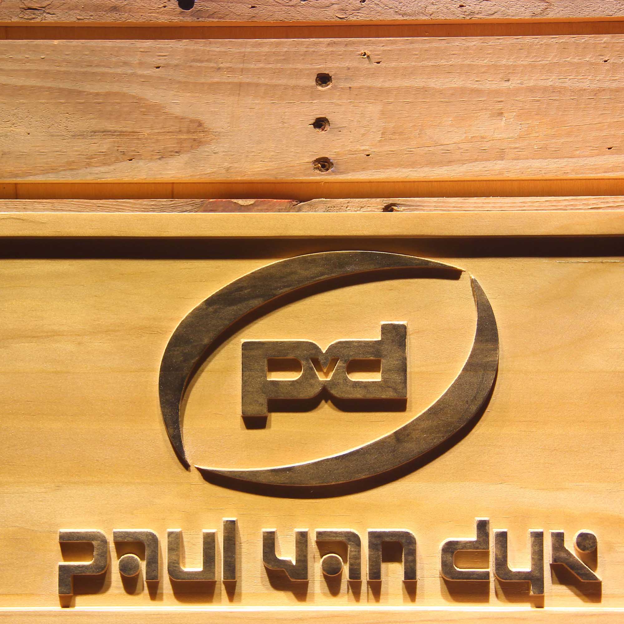 Paul Van Dyk DJ 3D Wooden Engrave Sign