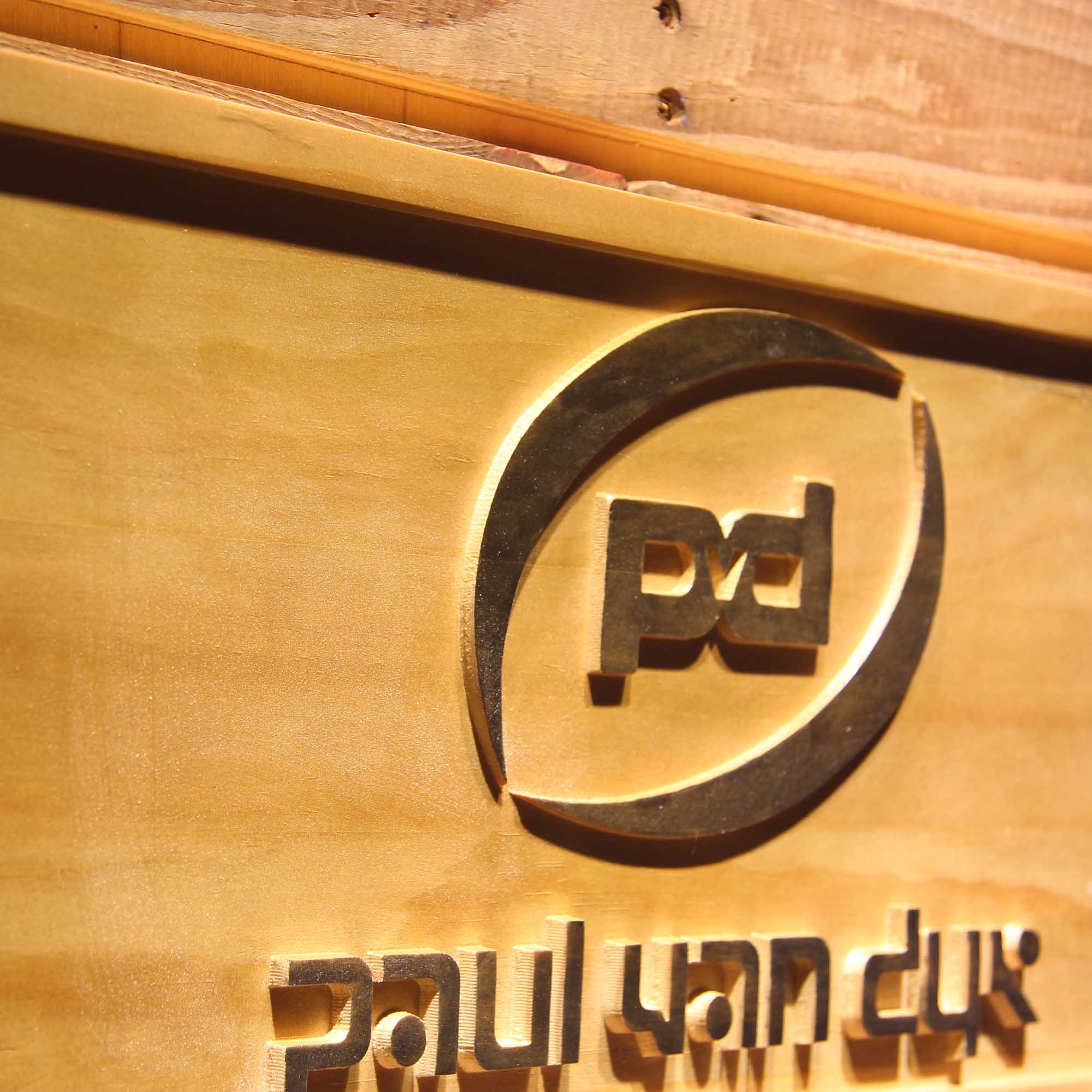 Paul Van Dyk DJ 3D Wooden Engrave Sign