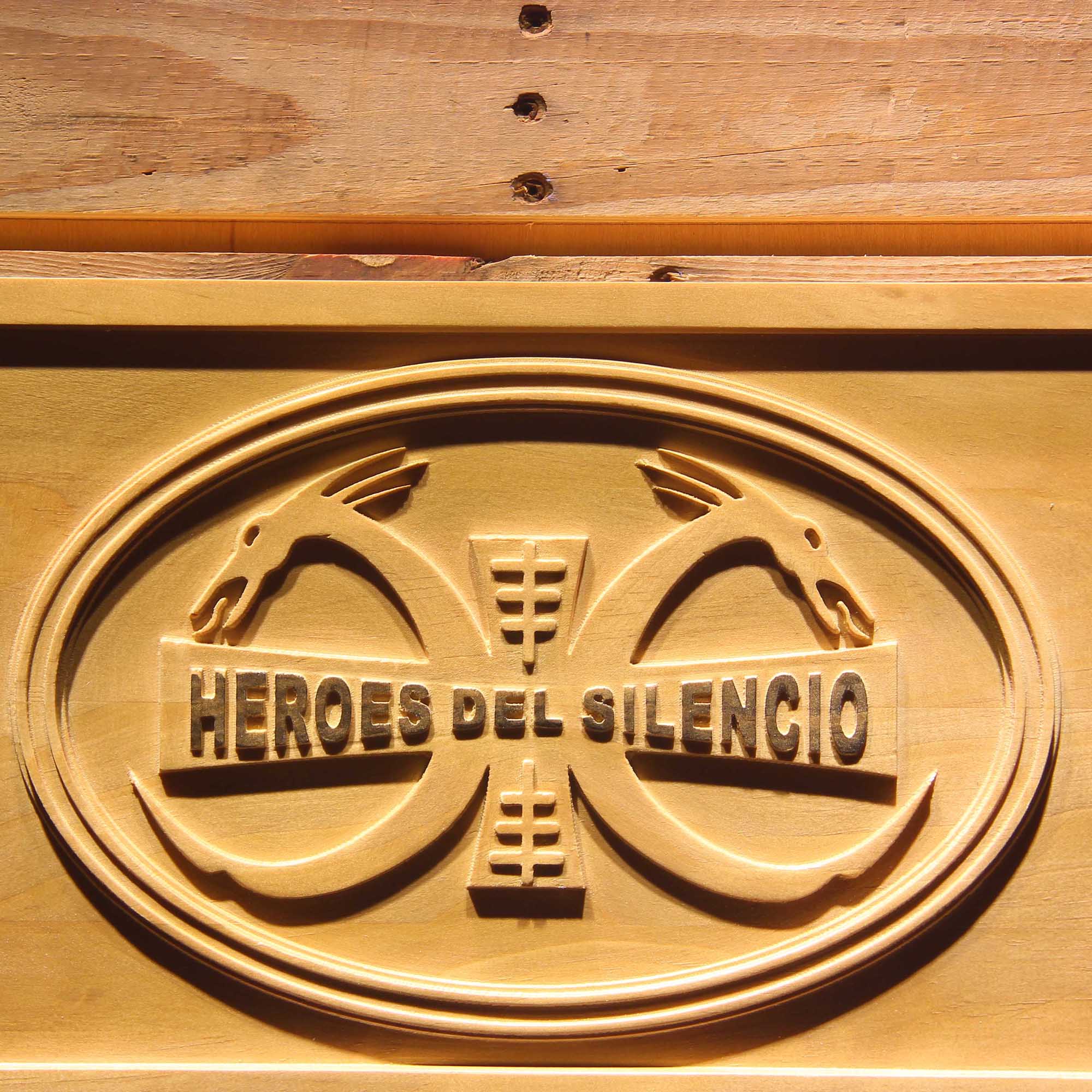 Heroes Del Silencio Rock Band 3D Wooden Engrave Sign