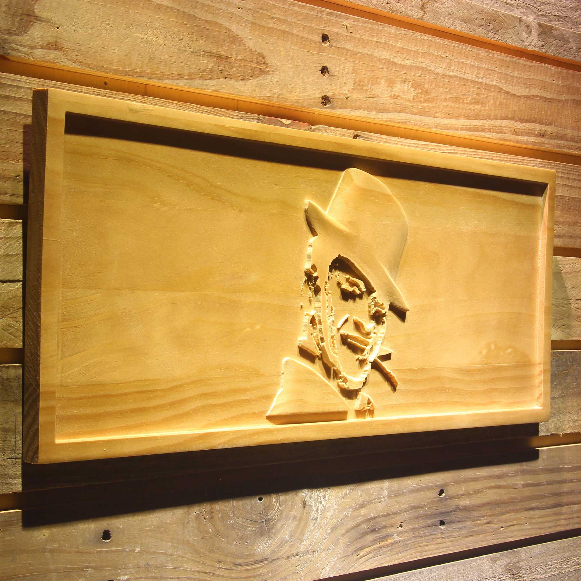 Frank Sinatra Singer 3D Wooden Engrave Sign