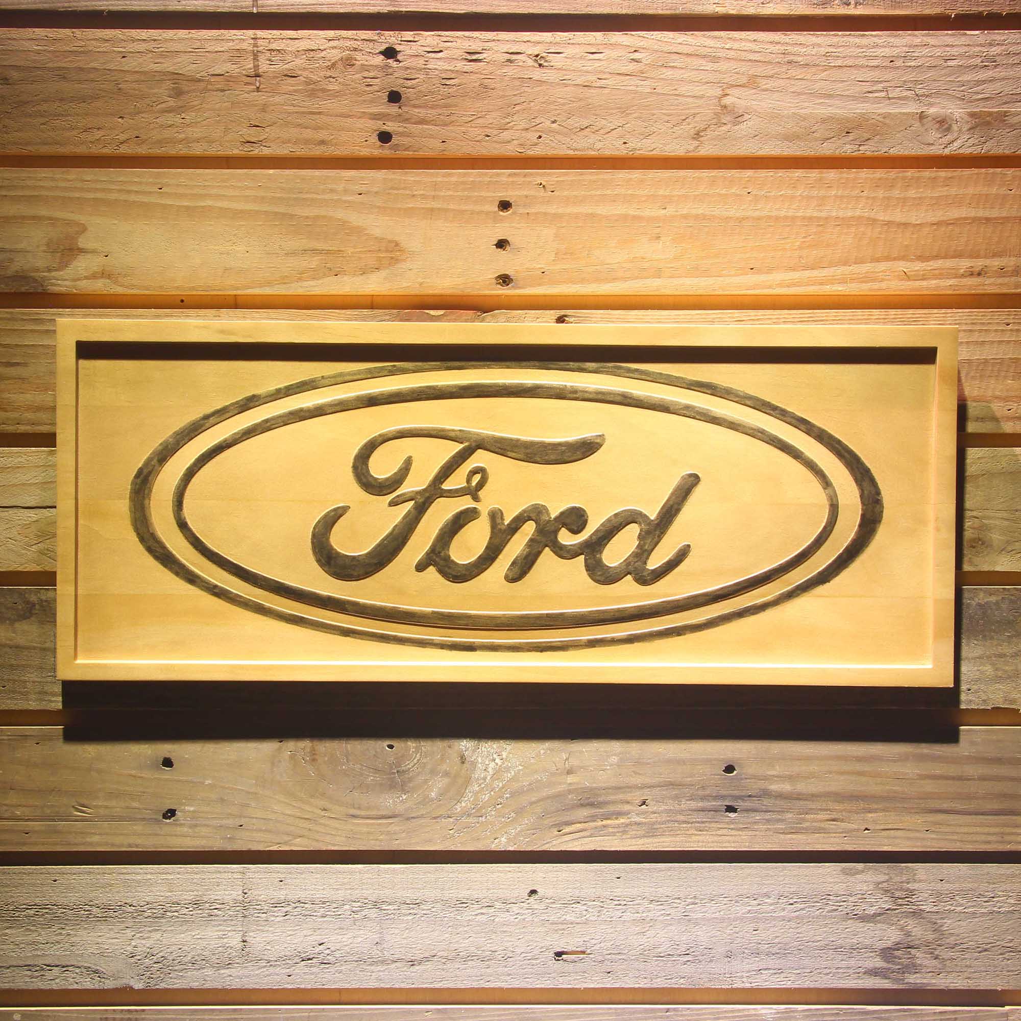 Ford 3D Wooden Engrave Sign