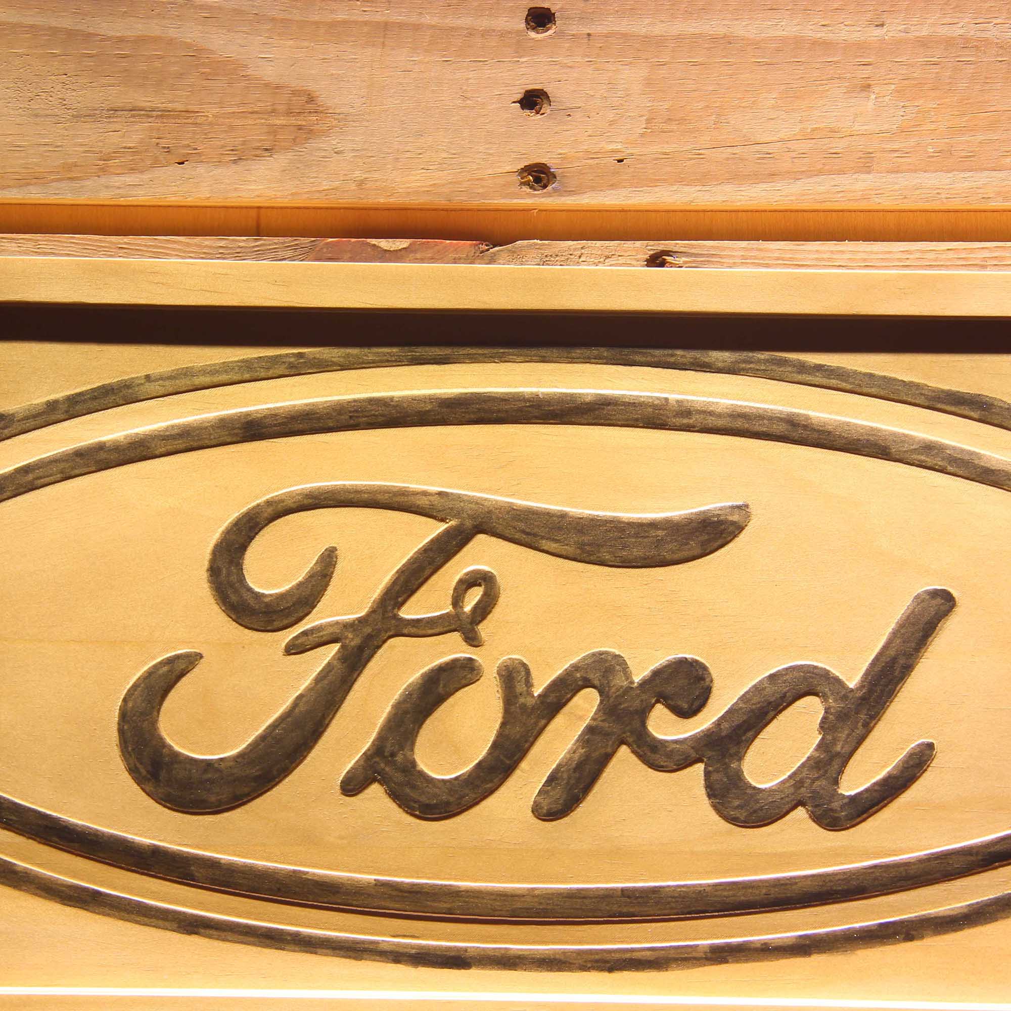 Ford Signs Lettering Ford Wooden Sign | LEDLABCAVE
