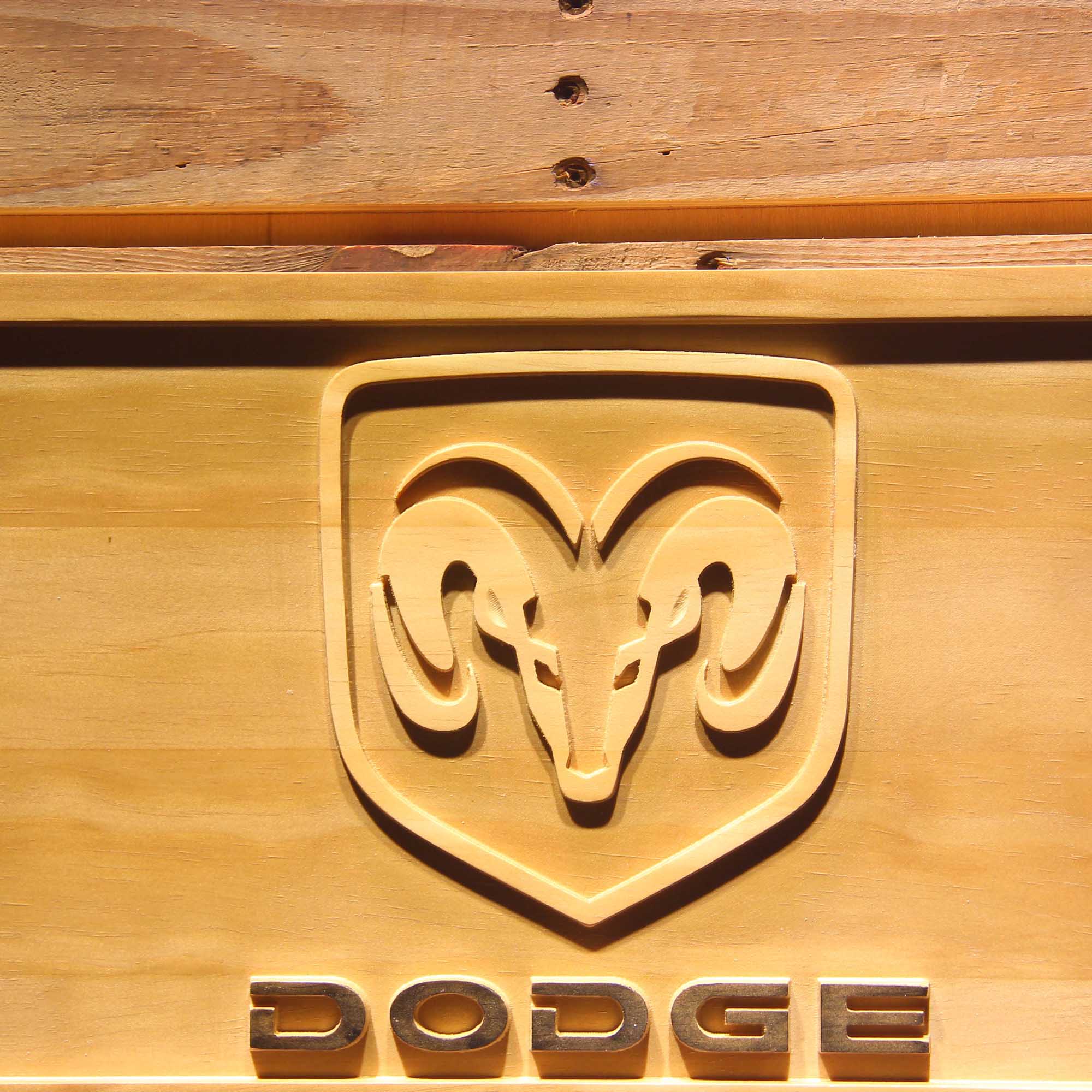 Dodge 3D Wooden Engrave Sign