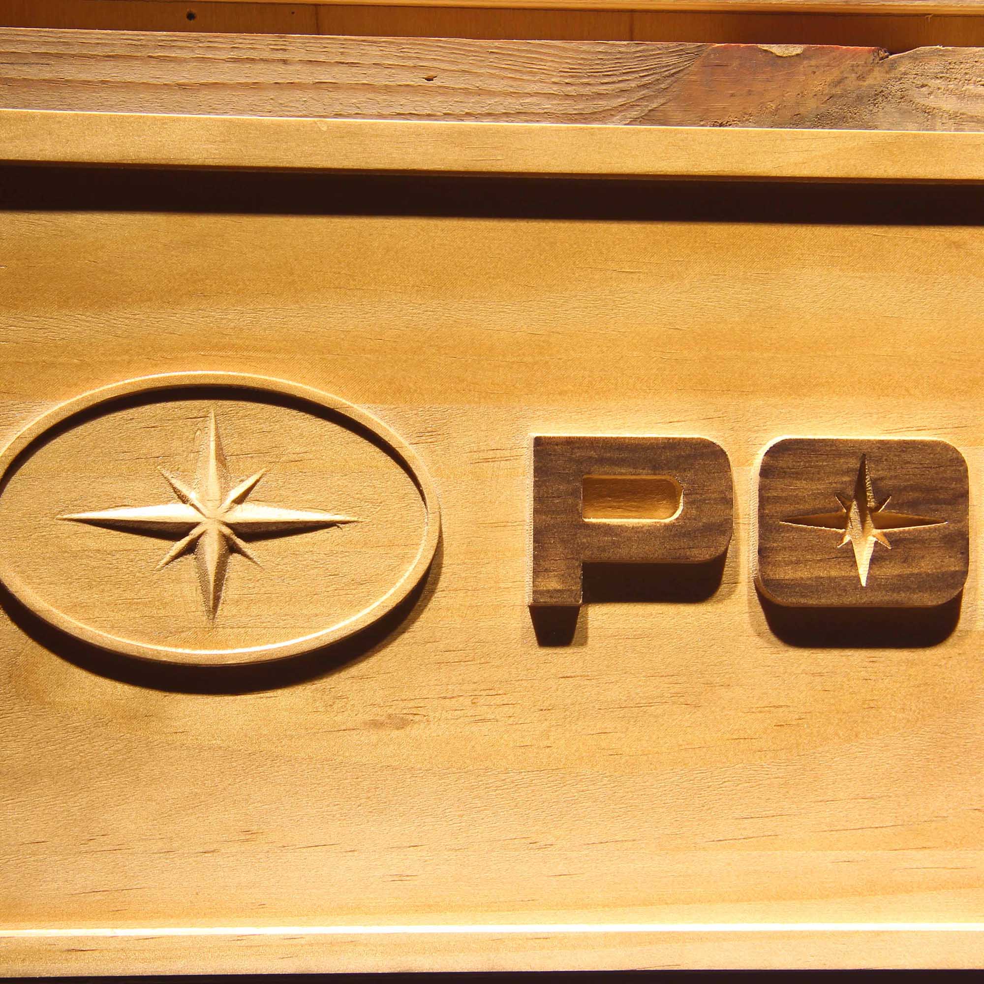 Polaris Snowmobiles 3D Wooden Engrave Sign