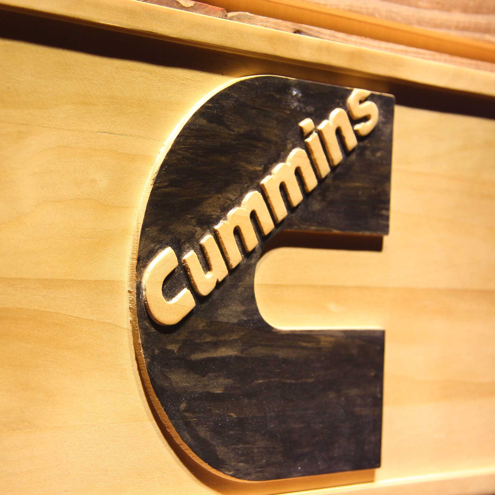 Cummins Parts & Services 3D Wooden Engrave Sign