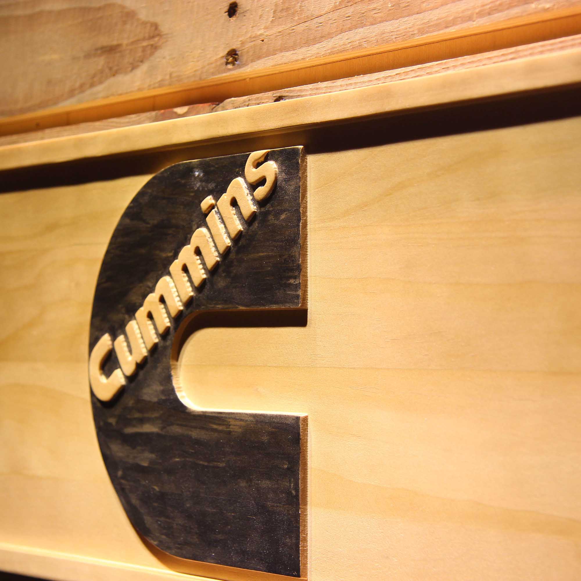 Cummins Parts & Services 3D Wooden Engrave Sign