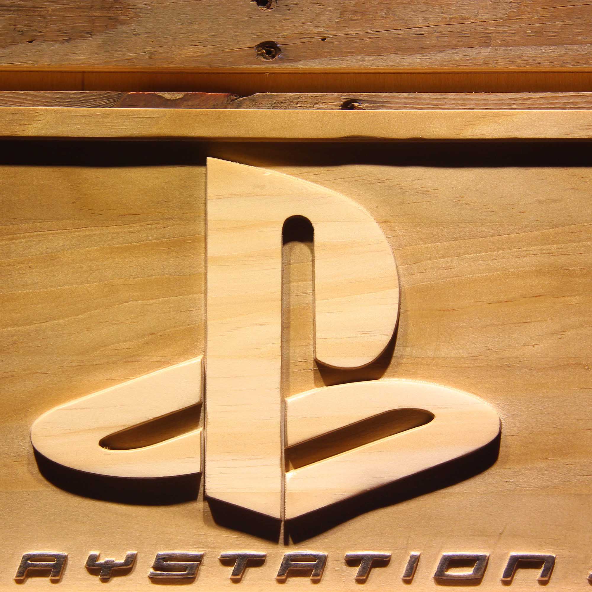 Playstation 3 Game Room 3D Wooden Engrave Sign