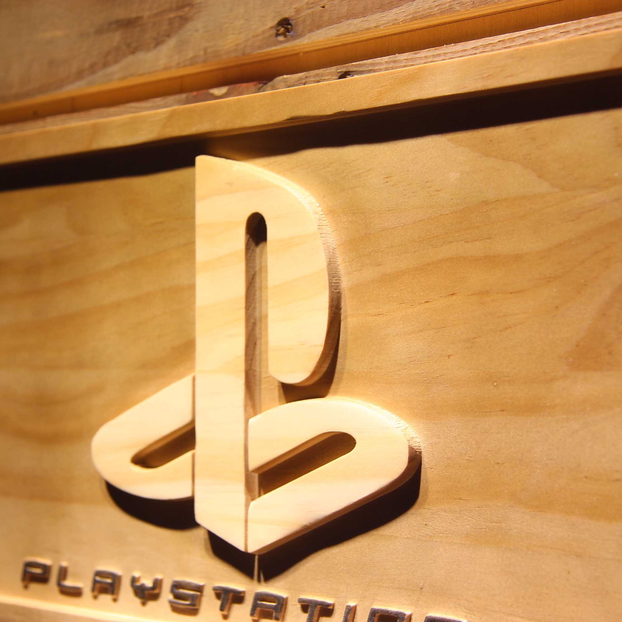 Playstation 3 Game Room 3D Wooden Engrave Sign