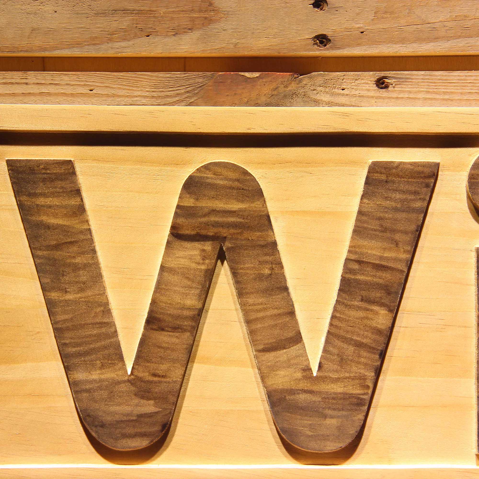 Wii Game Room 3D Wooden Engrave Sign