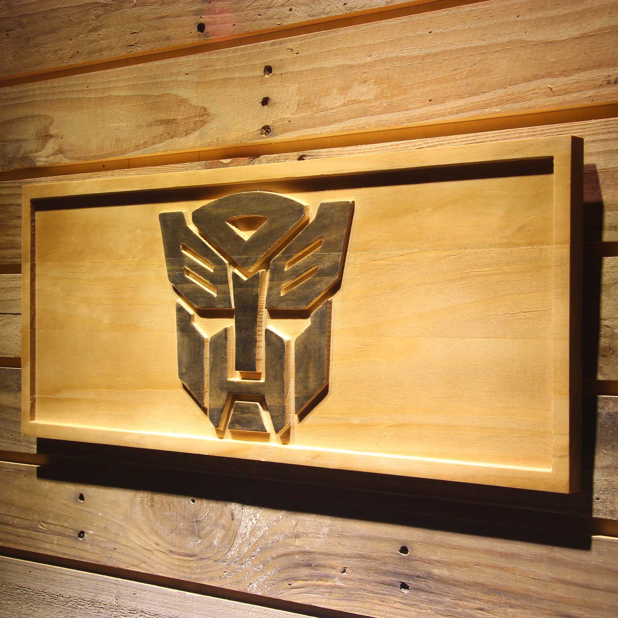 Transformers Autobot TF Super Robot 3D Wooden Engrave Sign