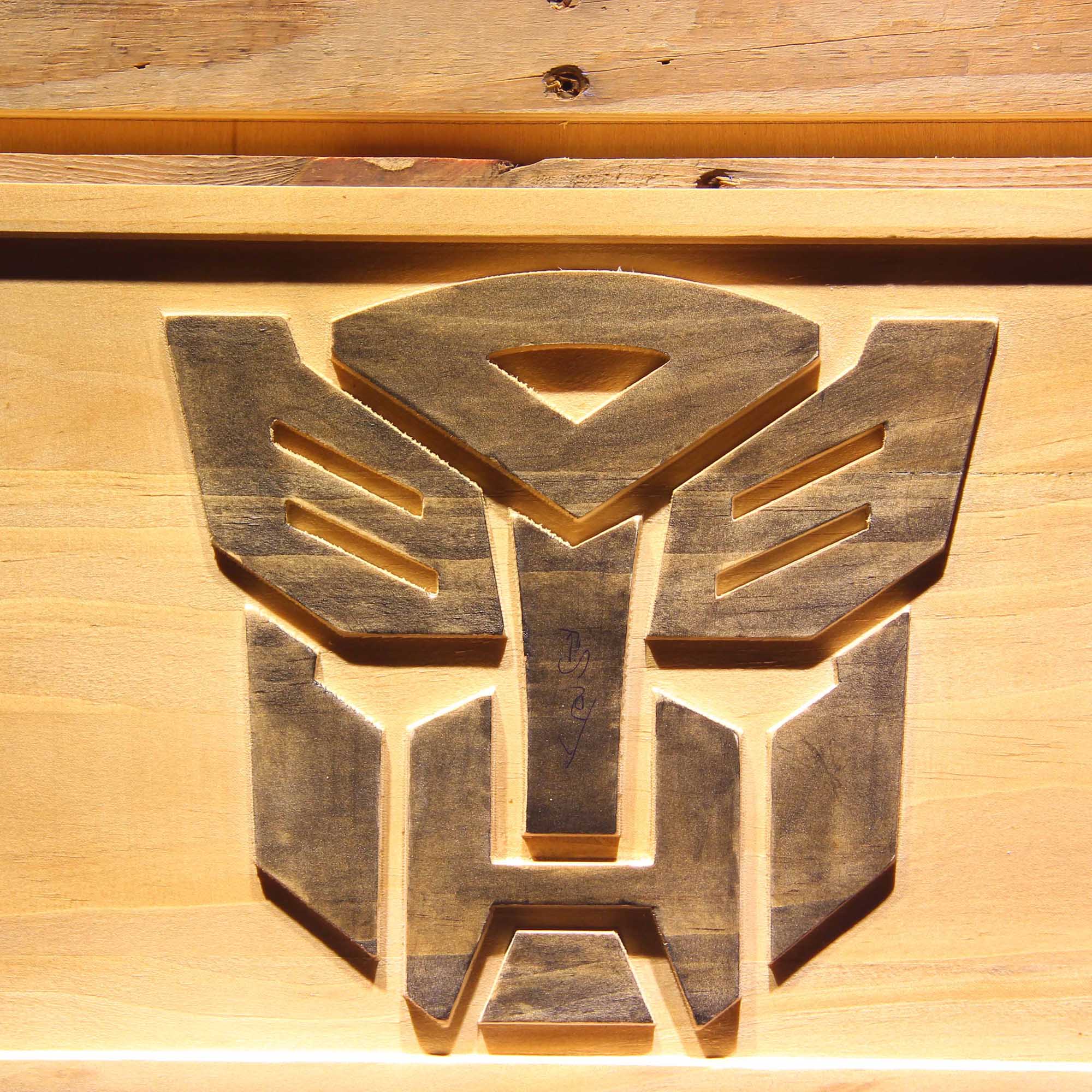 Transformers Autobot TF Super Robot 3D Wooden Engrave Sign