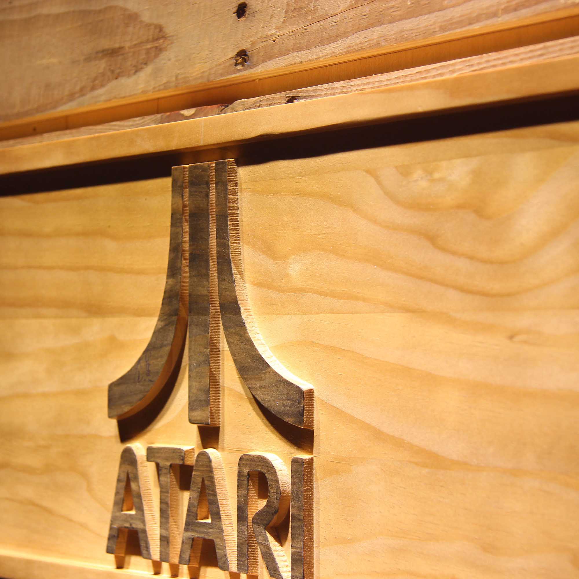 Atari PC Game 3D Wooden Engrave Sign