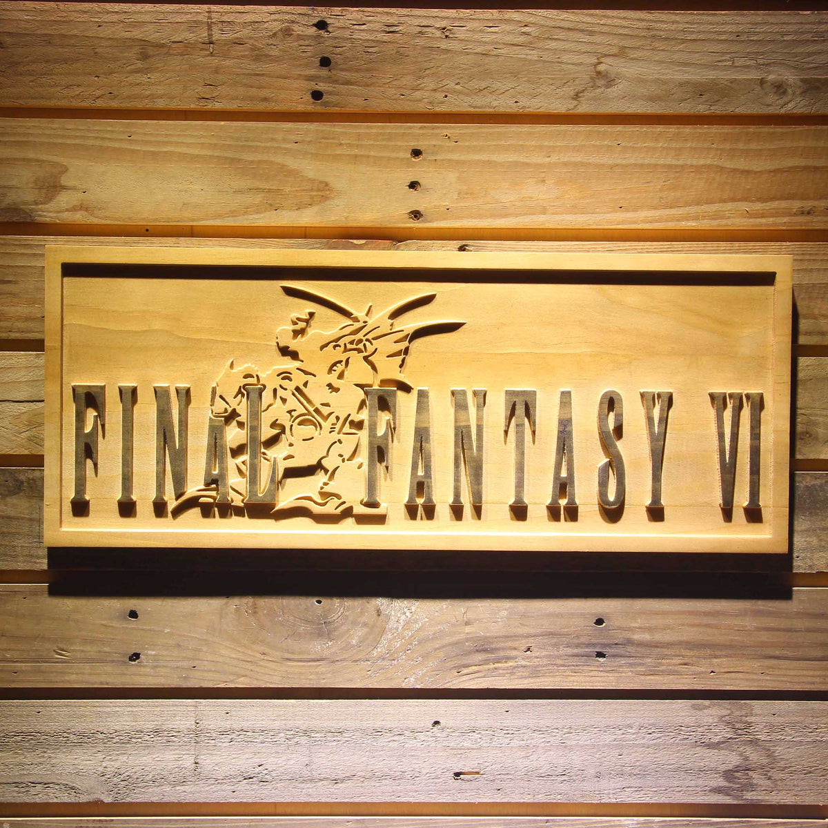 Final Fantasy VI TV Games Wooden Sign | LEDLABCAVE