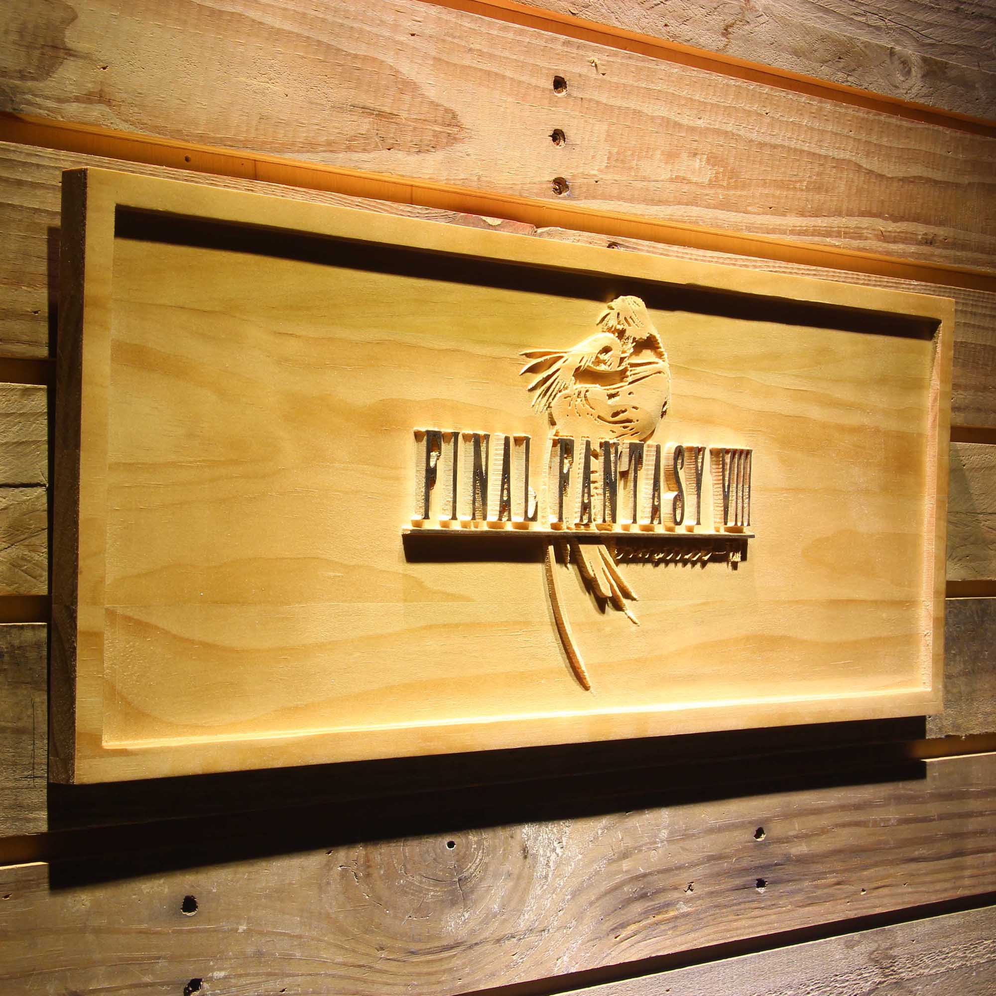 Final Fantasy VIII FF8 PS2 3D Wooden Engrave Sign