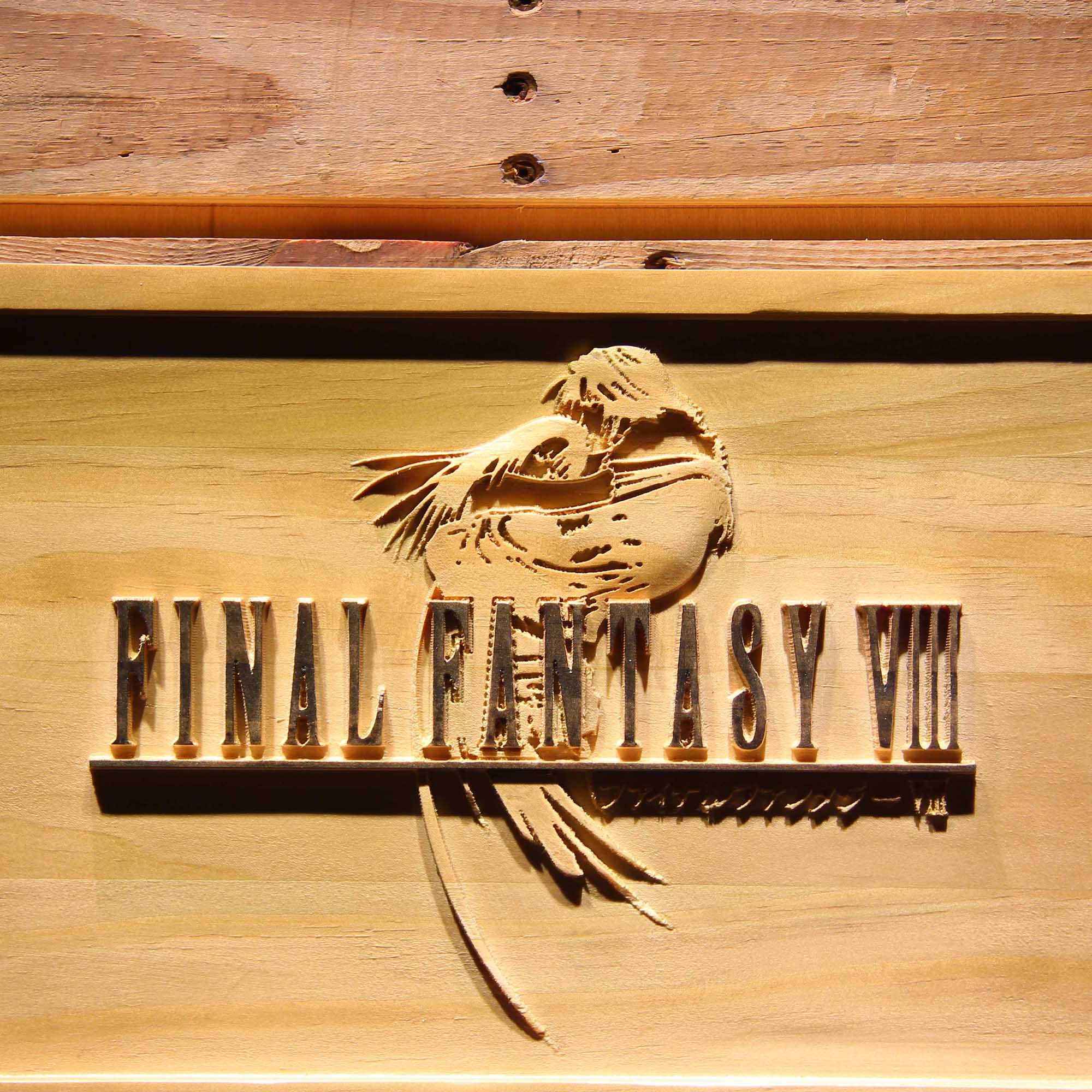 Final Fantasy VIII FF8 PS2 3D Wooden Engrave Sign