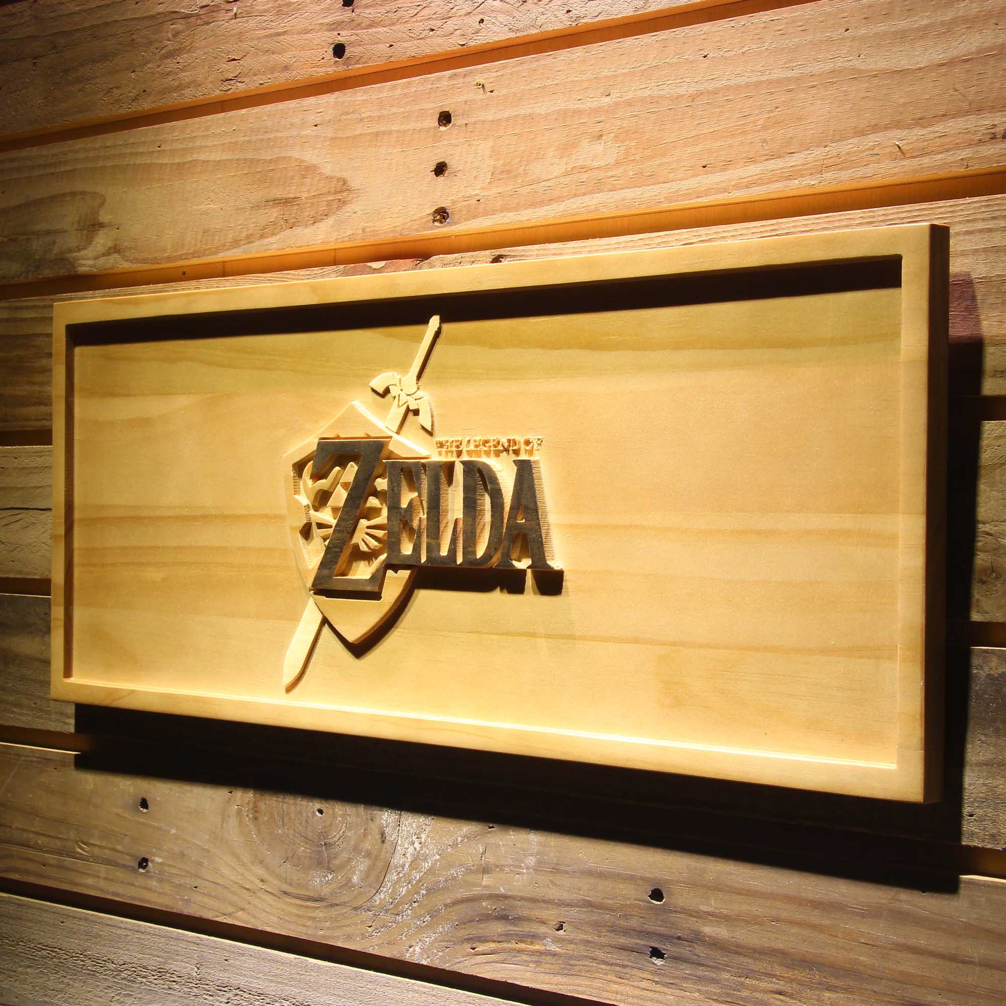 The Legend of Zelda Game 3D Wooden Engrave Sign