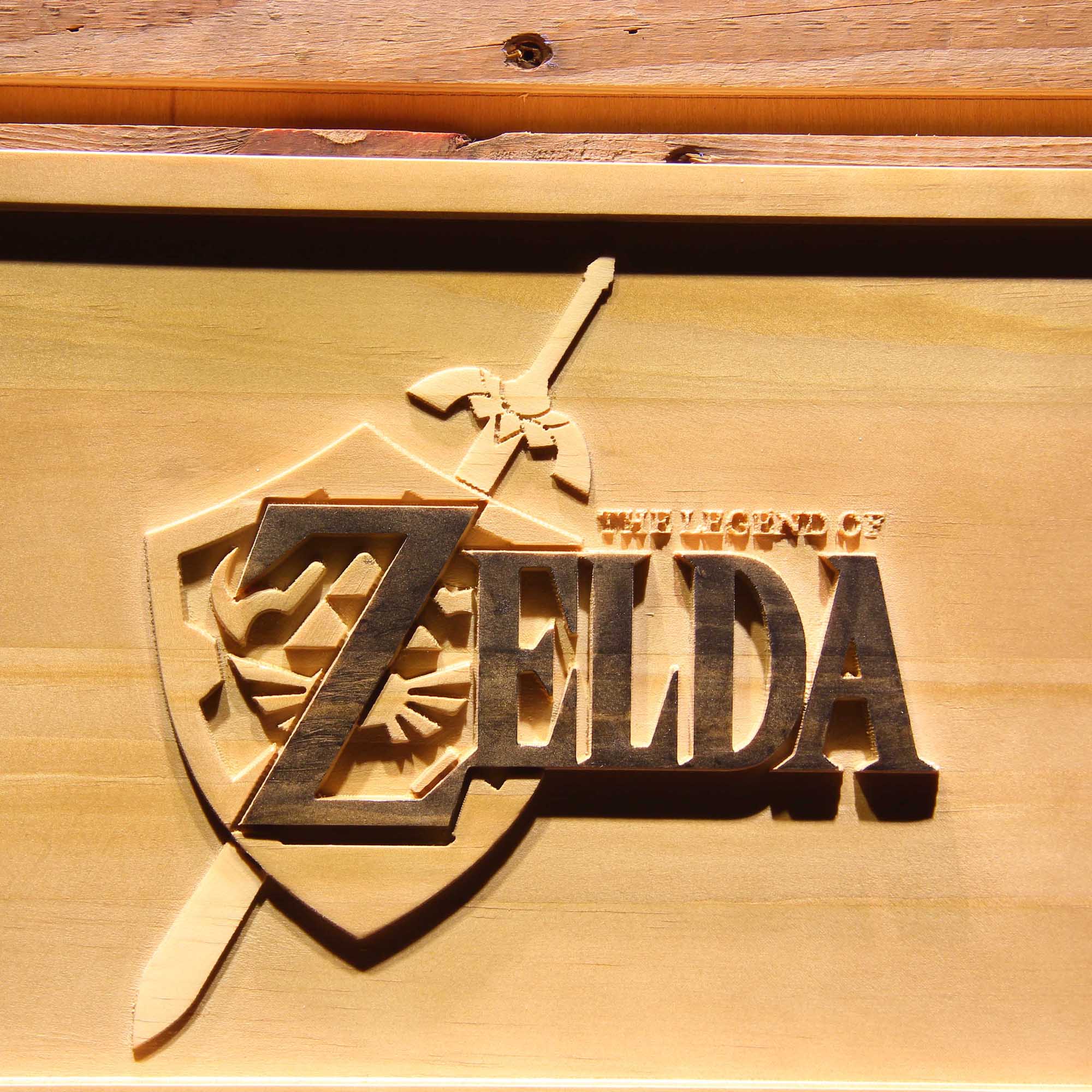 The Legend of Zelda Game 3D Wooden Engrave Sign