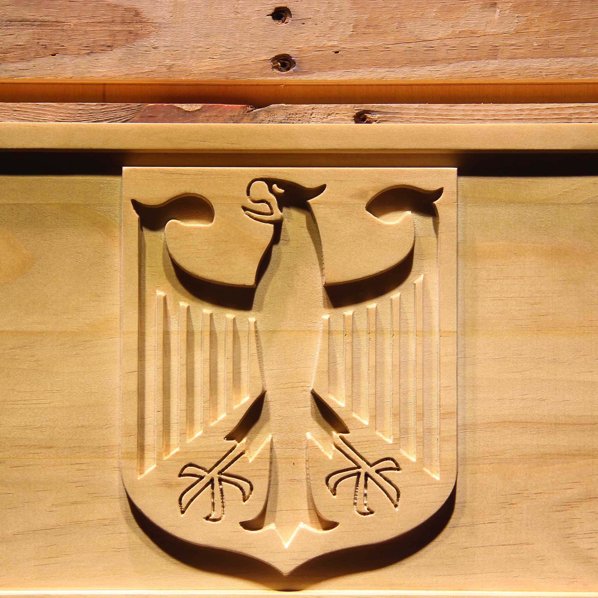 German Eagle 3D Wooden Engrave Sign