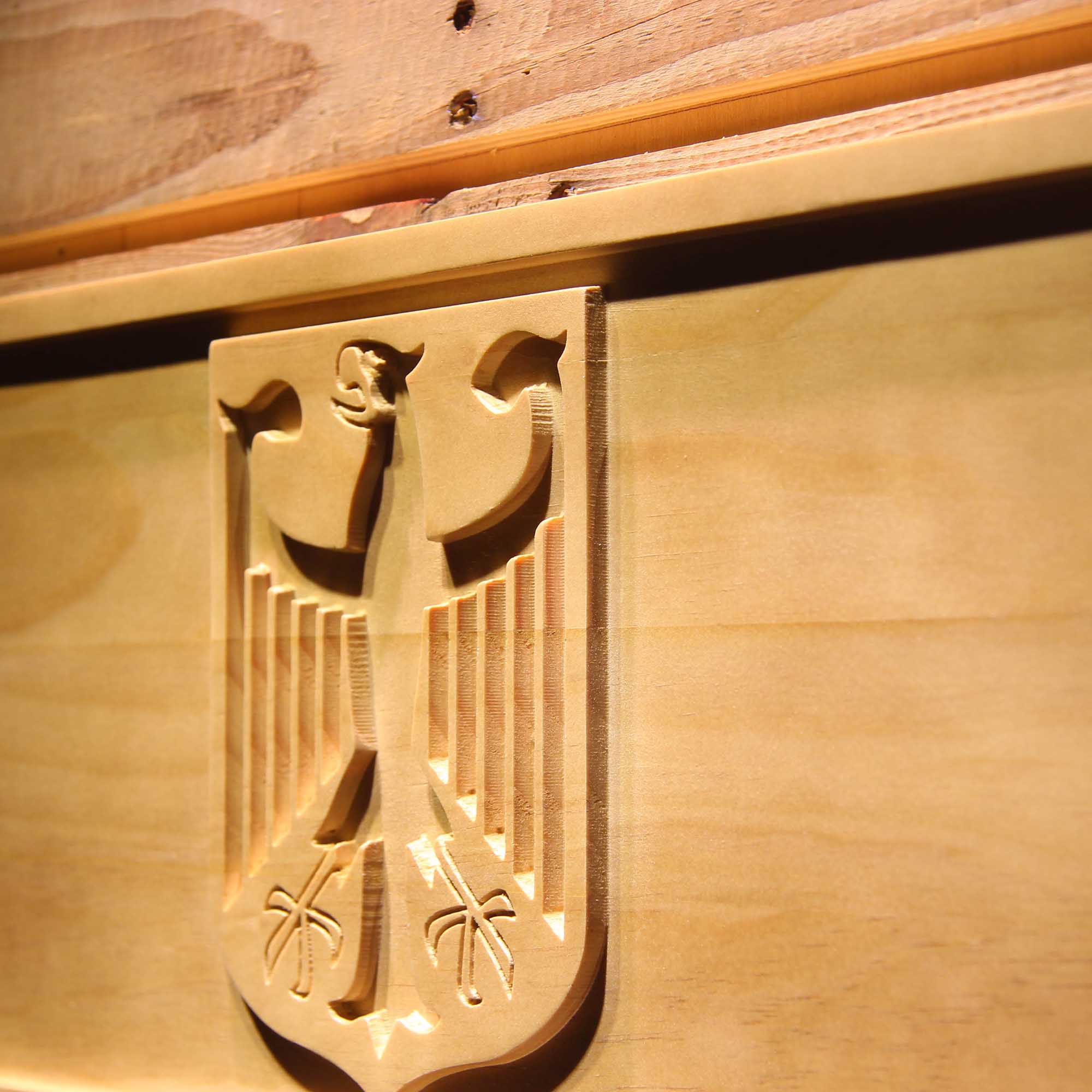 German Eagle 3D Wooden Engrave Sign